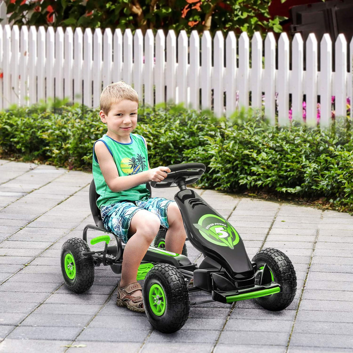 Gokart für Kinder mit verstellbarem Sitz und Handbremse