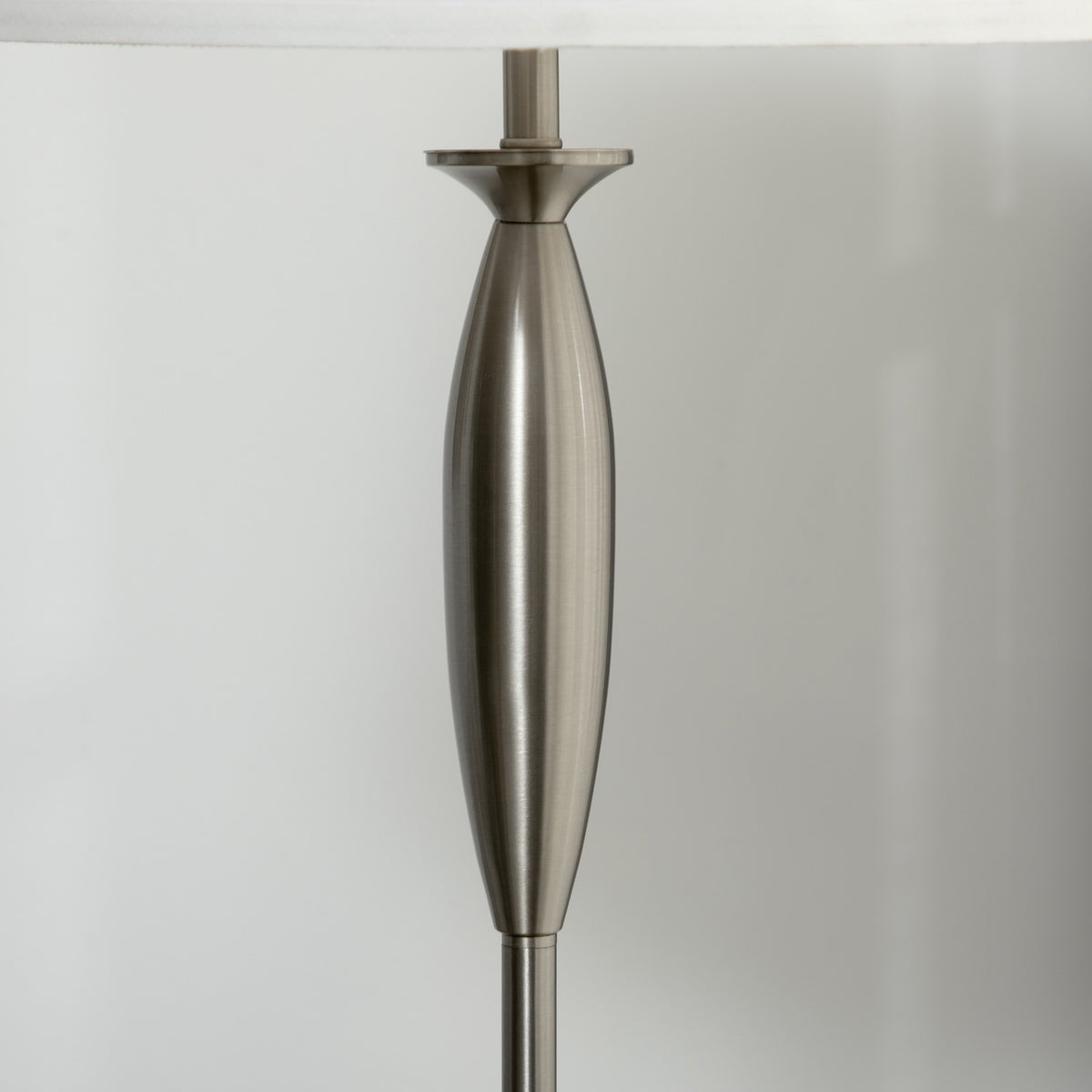Ensemble lampadaire & lampes de table, argent & blanc, E27, 3 pièces