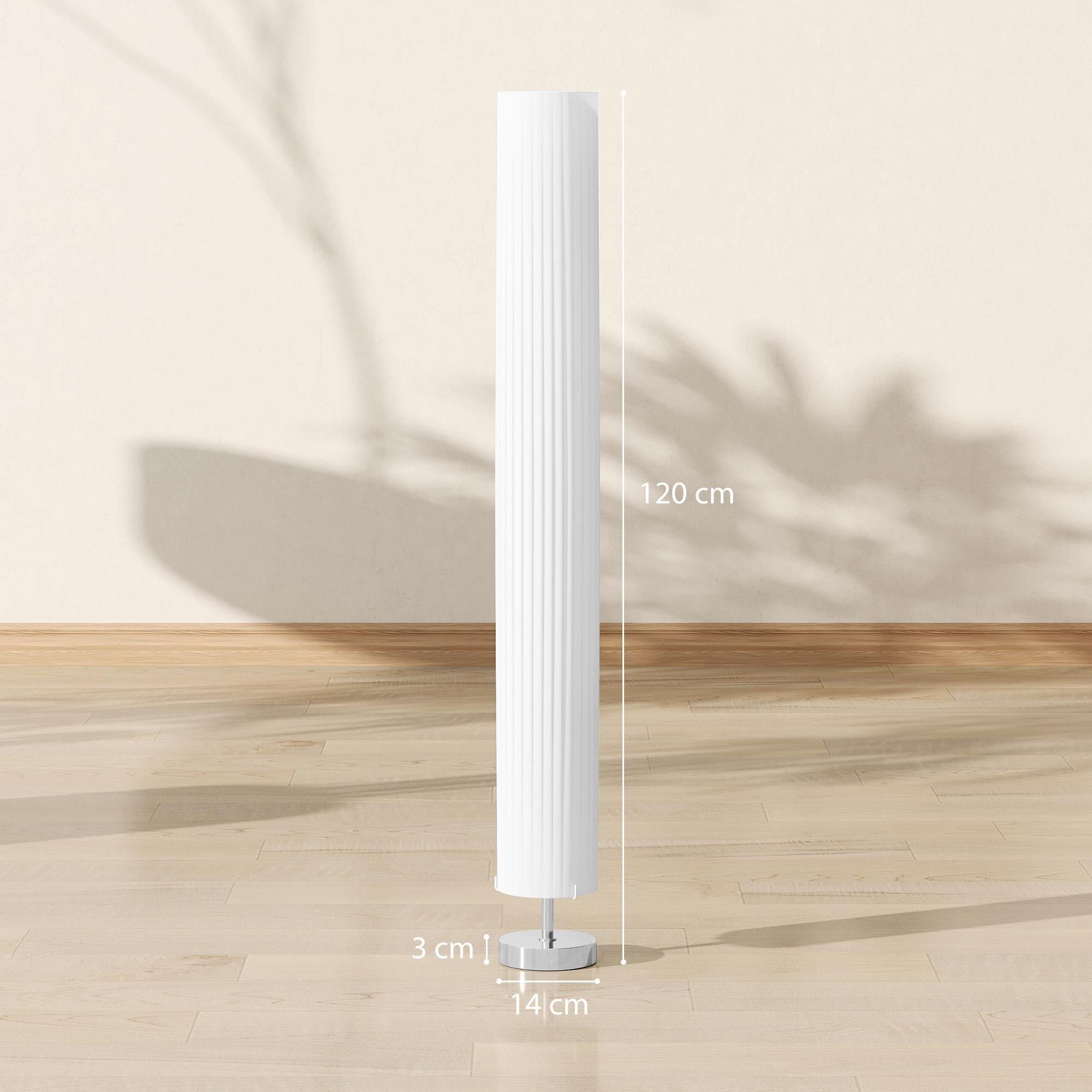 Golvlampa, rostfritt stål, E27-sockel, 120 cm