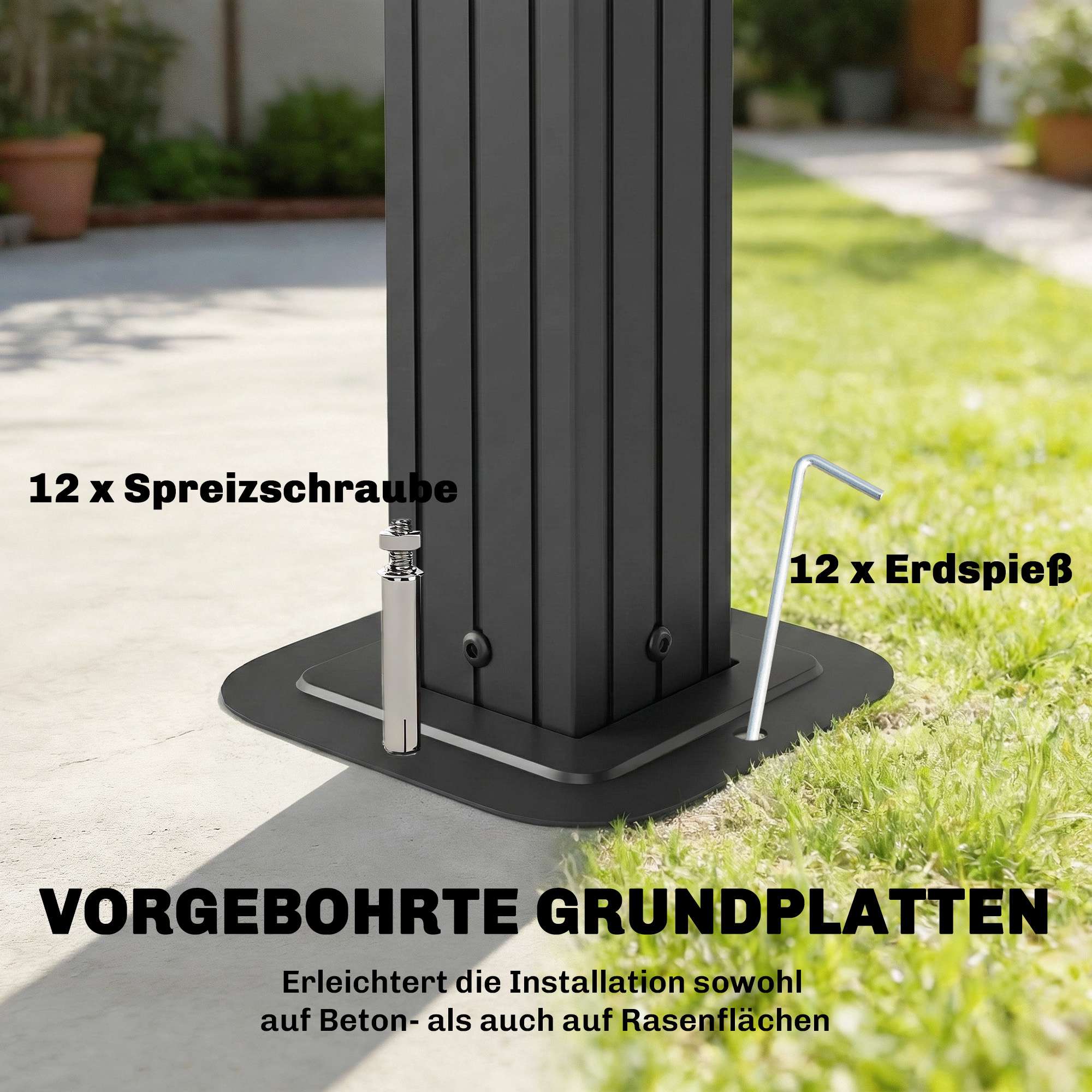 Grillpaviljong med polykarbonattak, aluminiumram