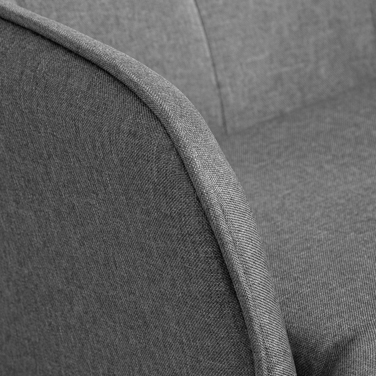 Chaise à bascule avec tabouret – aspect lin, capacité 130 kg