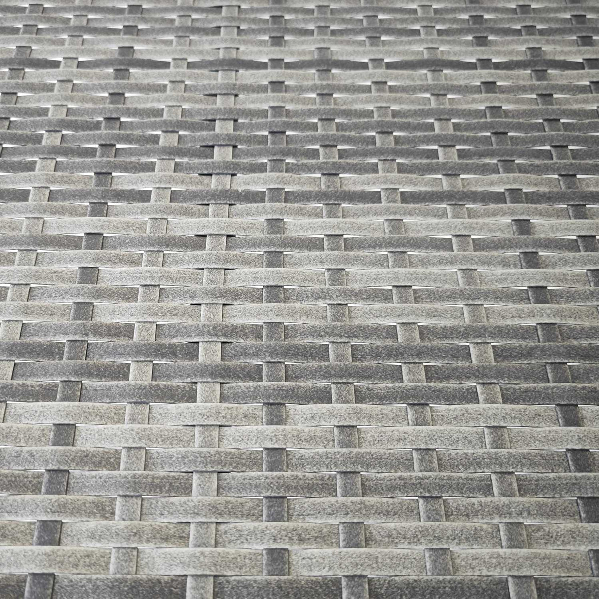 Halvrundt grått polyrattan trädgårdsbalkongbord, 100x50x74 cm