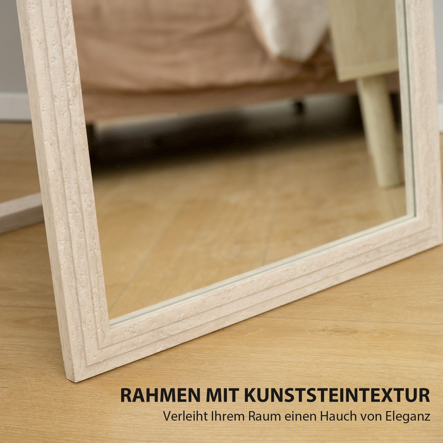 Helkroppsspegel, 160x50 cm, rektangulär, vit ram