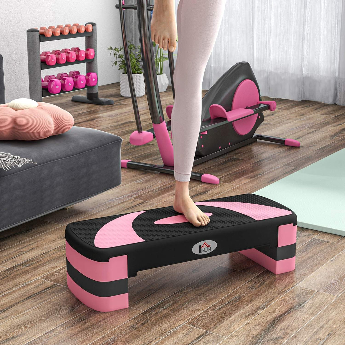 Höhenverstellbarer Aerobic-Stepper, 3 Ebenen, 150 kg Kapazität