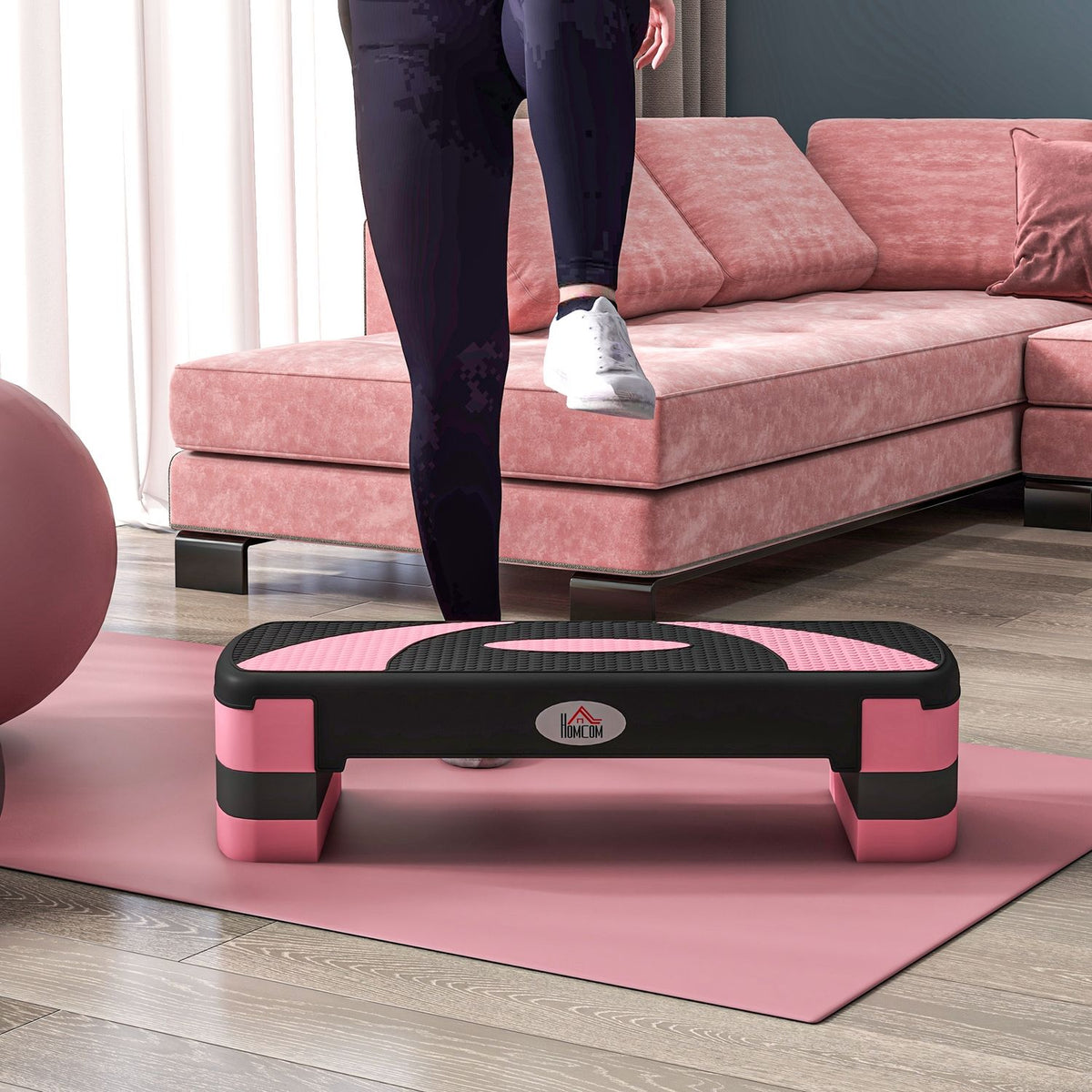 Höhenverstellbarer Aerobic-Stepper, 3 Ebenen, 150 kg Kapazität