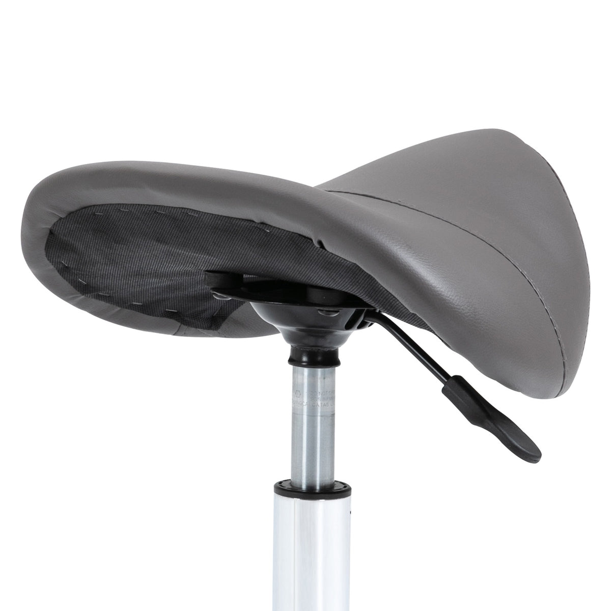 Tabouret de travail roulant réglable en hauteur, similicuir gris