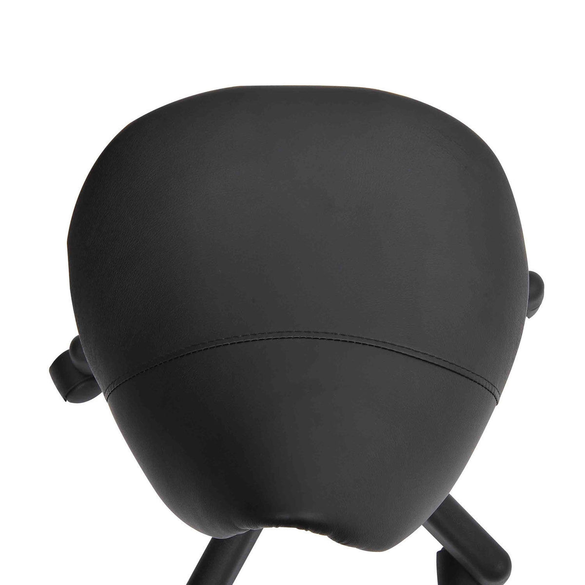 Tabouret de travail pivotant réglable en hauteur, similicuir, noir