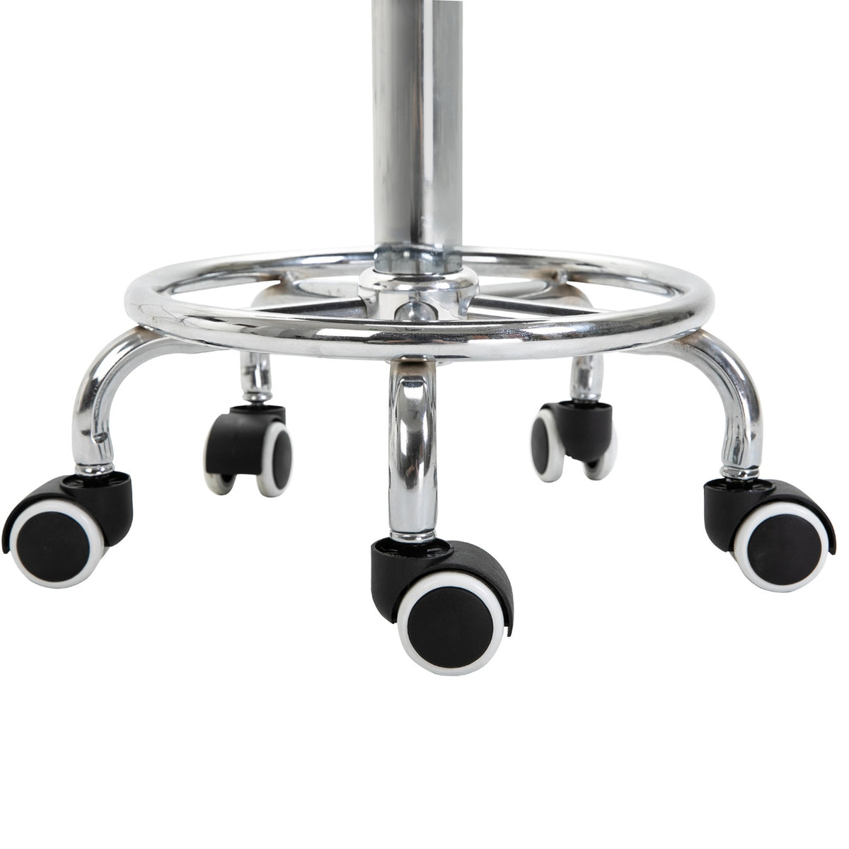 Tabouret de salon pivotant réglable en hauteur avec roulettes, noir