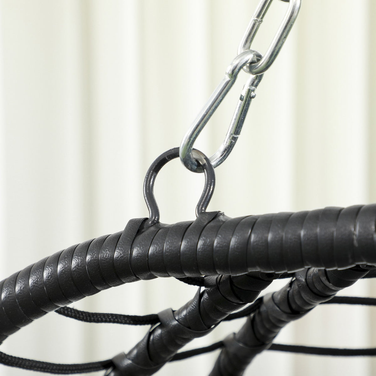 Hängesessel aus Rattan, 195 cm, Indoor/Outdoor, 150 kg Kapazität