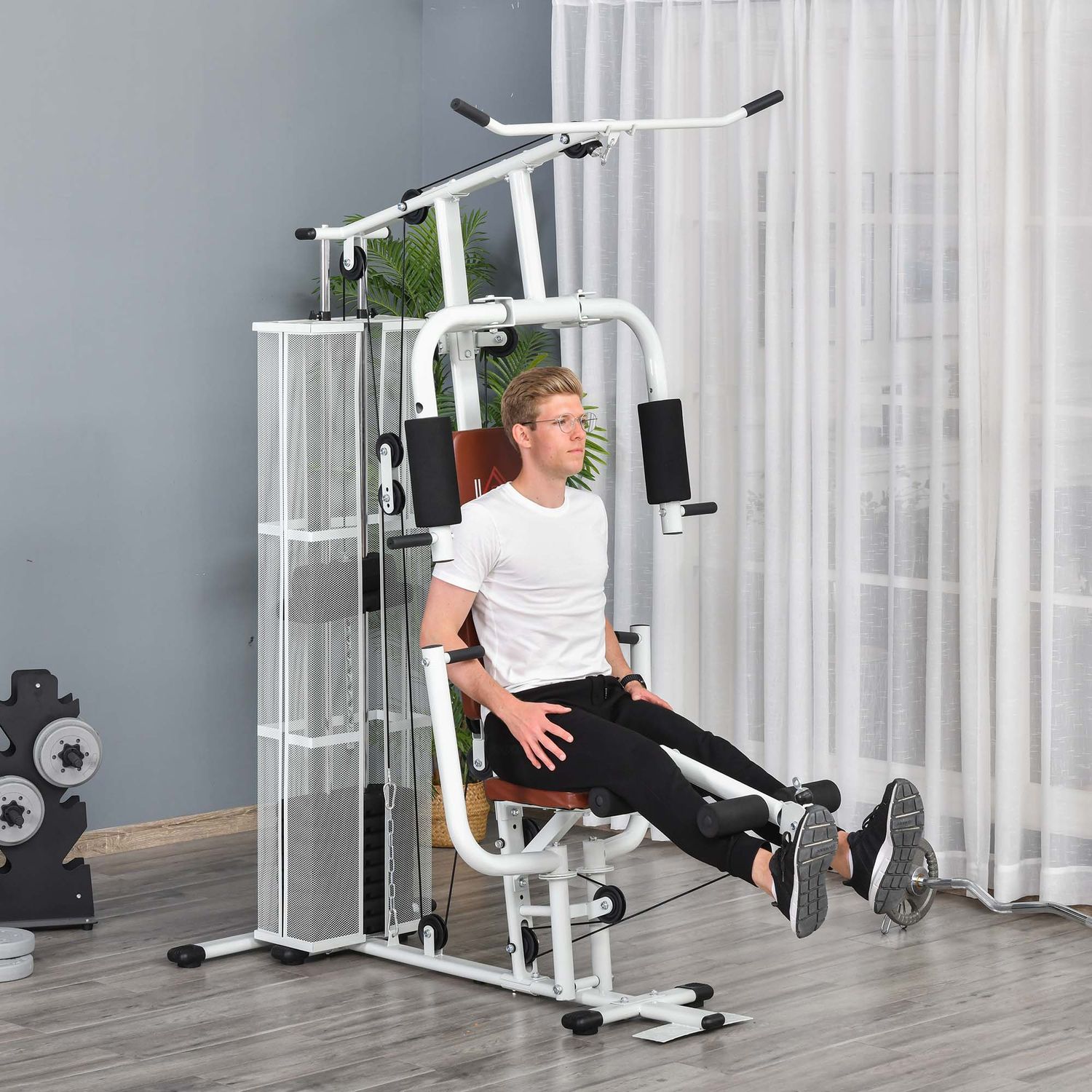 Home Gym Station, 45kg Totalt, Press Arm & Ben Developer