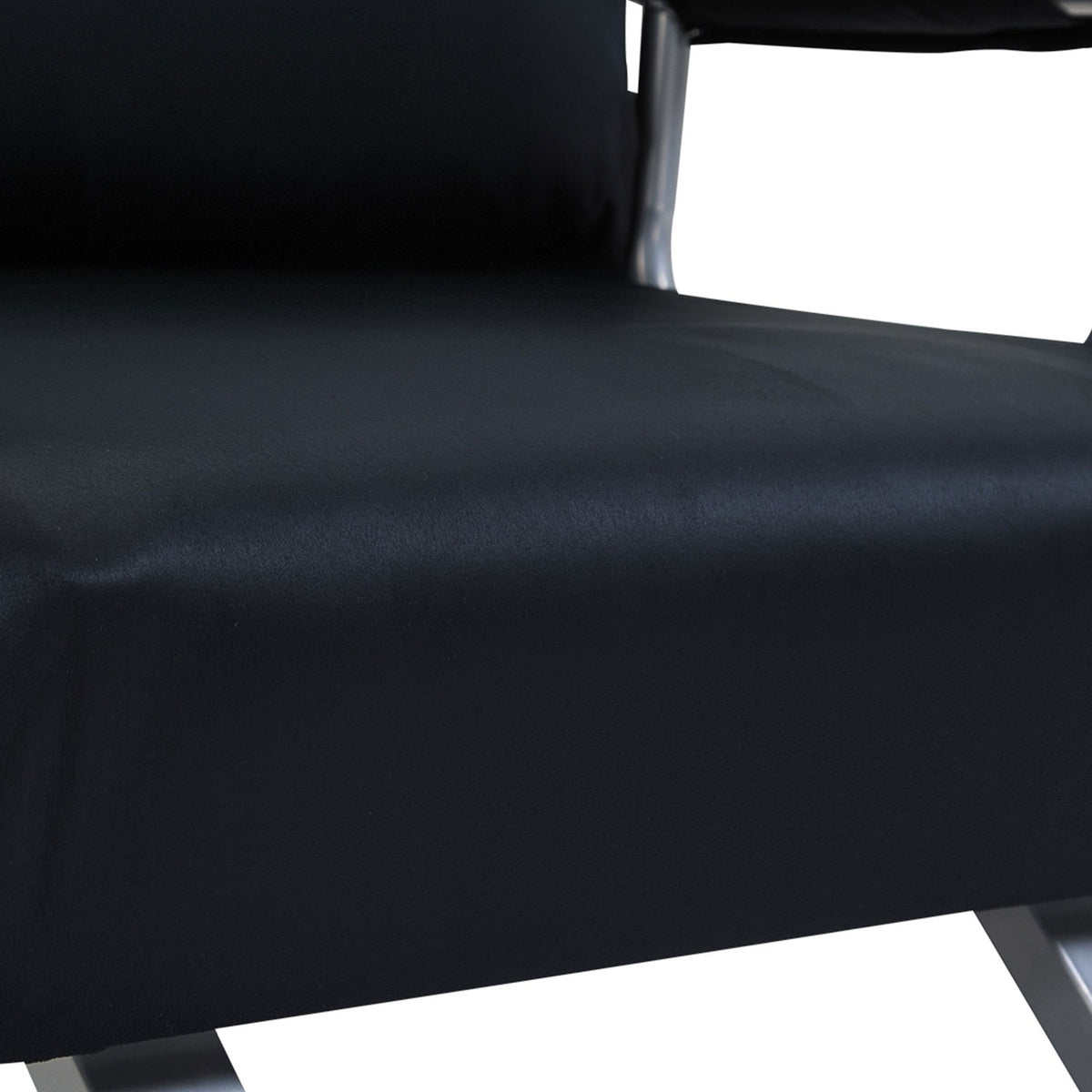 Klappbarer Schlafsofa-Stuhl, schwarz – verstellbar, 120 kg Kapazität