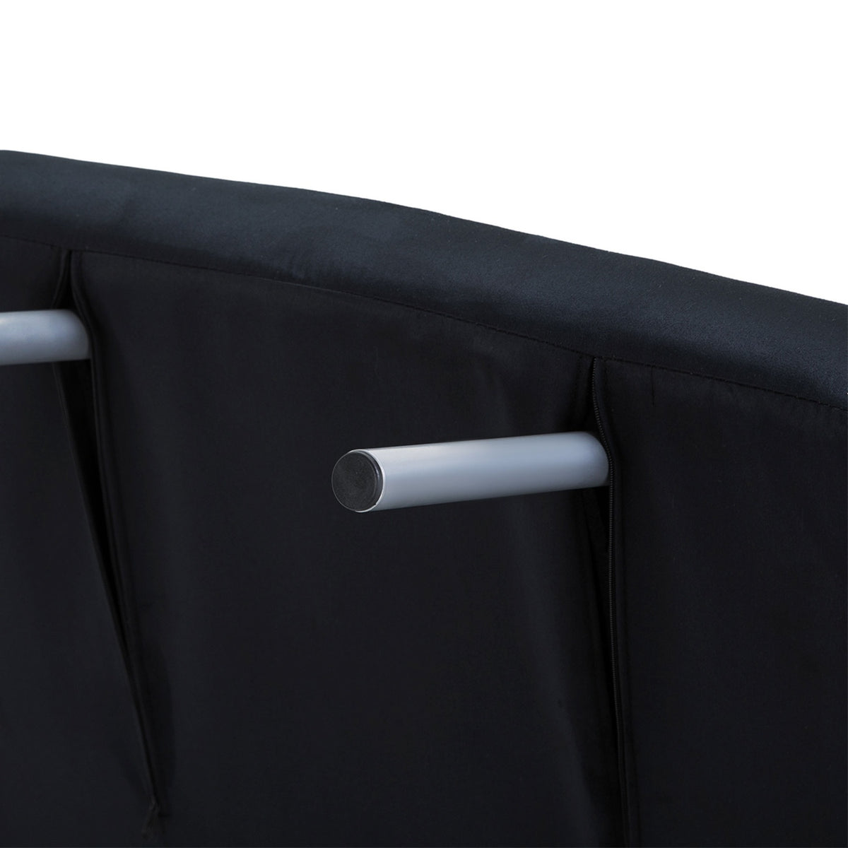 Klappbarer Schlafsofa-Stuhl, schwarz – verstellbar, 120 kg Kapazität