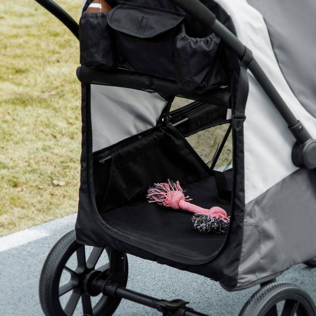 Poussette pour animaux pliante pour grands chiens et chats jusqu'à 30 kg