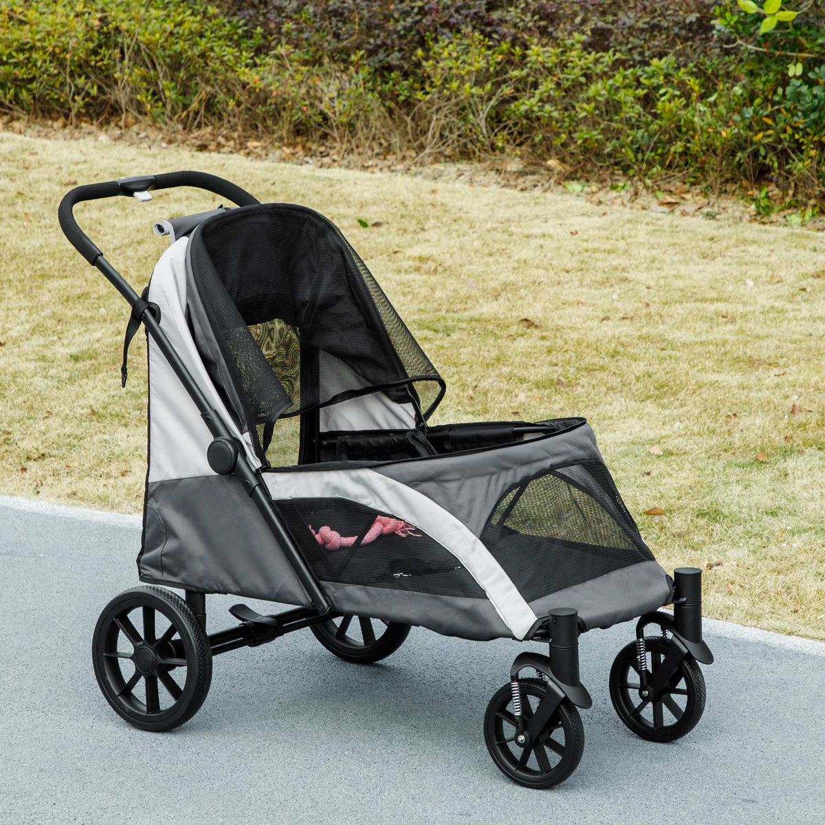 Poussette pour animaux pliante pour grands chiens et chats jusqu'à 30 kg