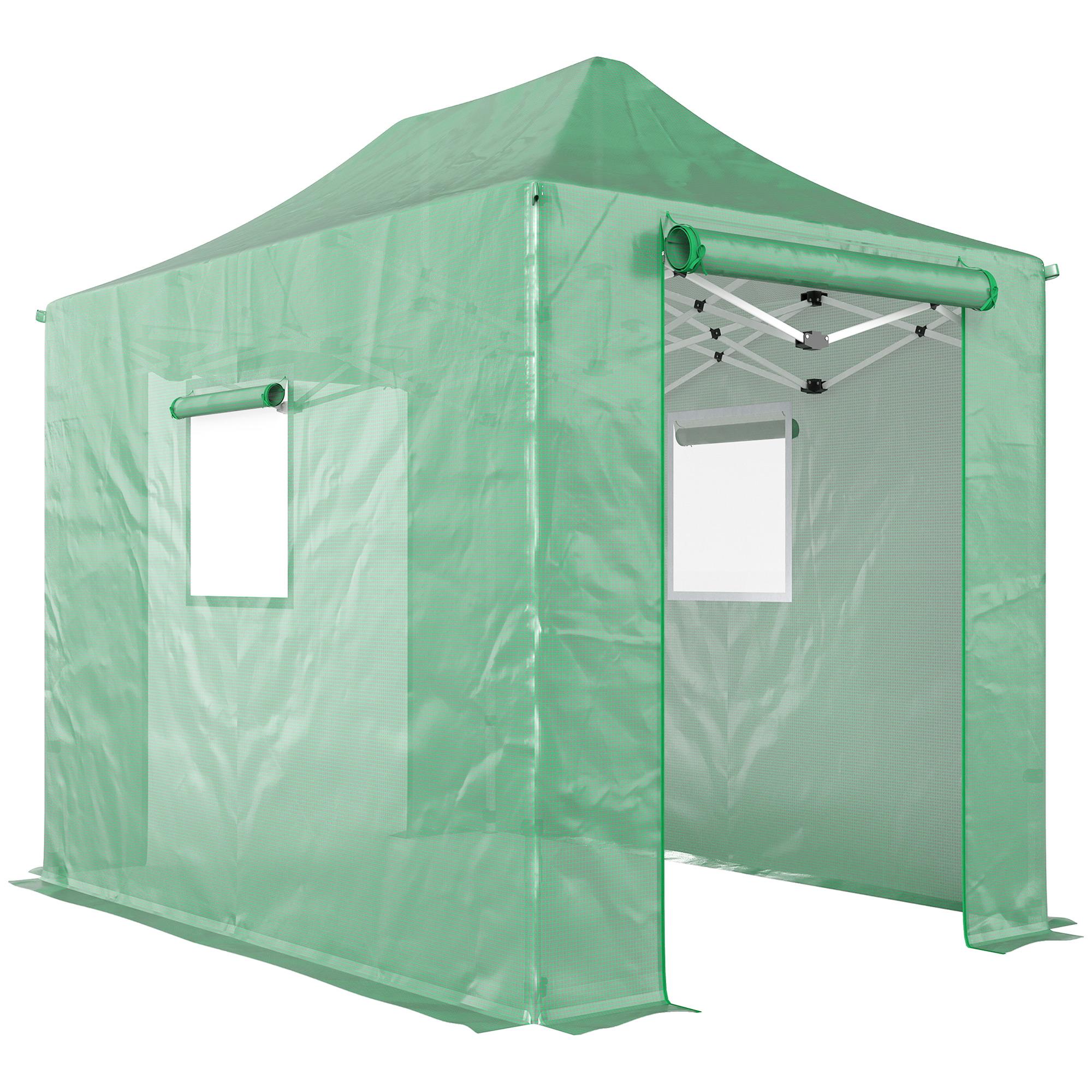 Hopfällbart popup-växthus, 295x200x270 cm, UV-skyddat