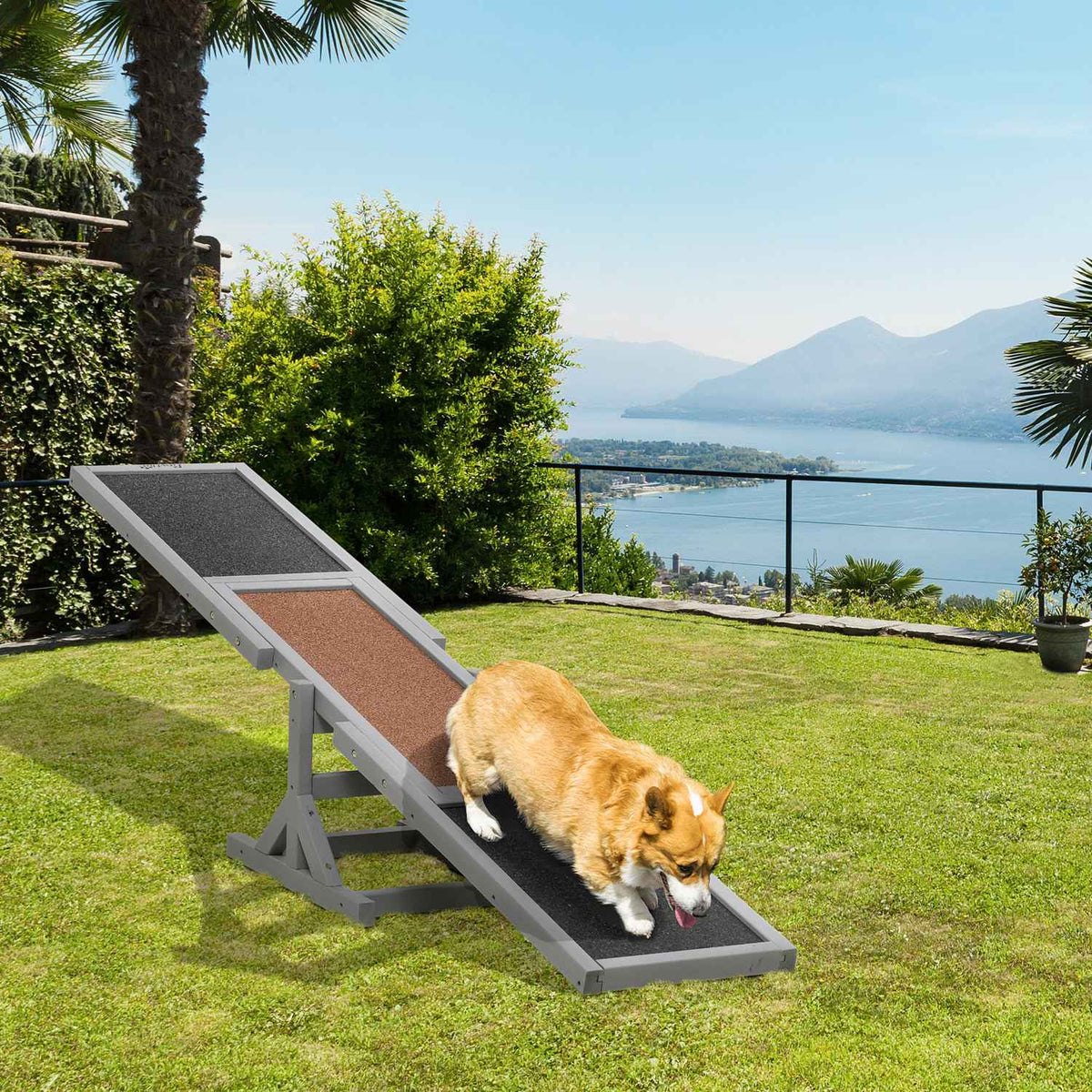 Bascule pour chien en bois pour grandes races, 180x30x30cm