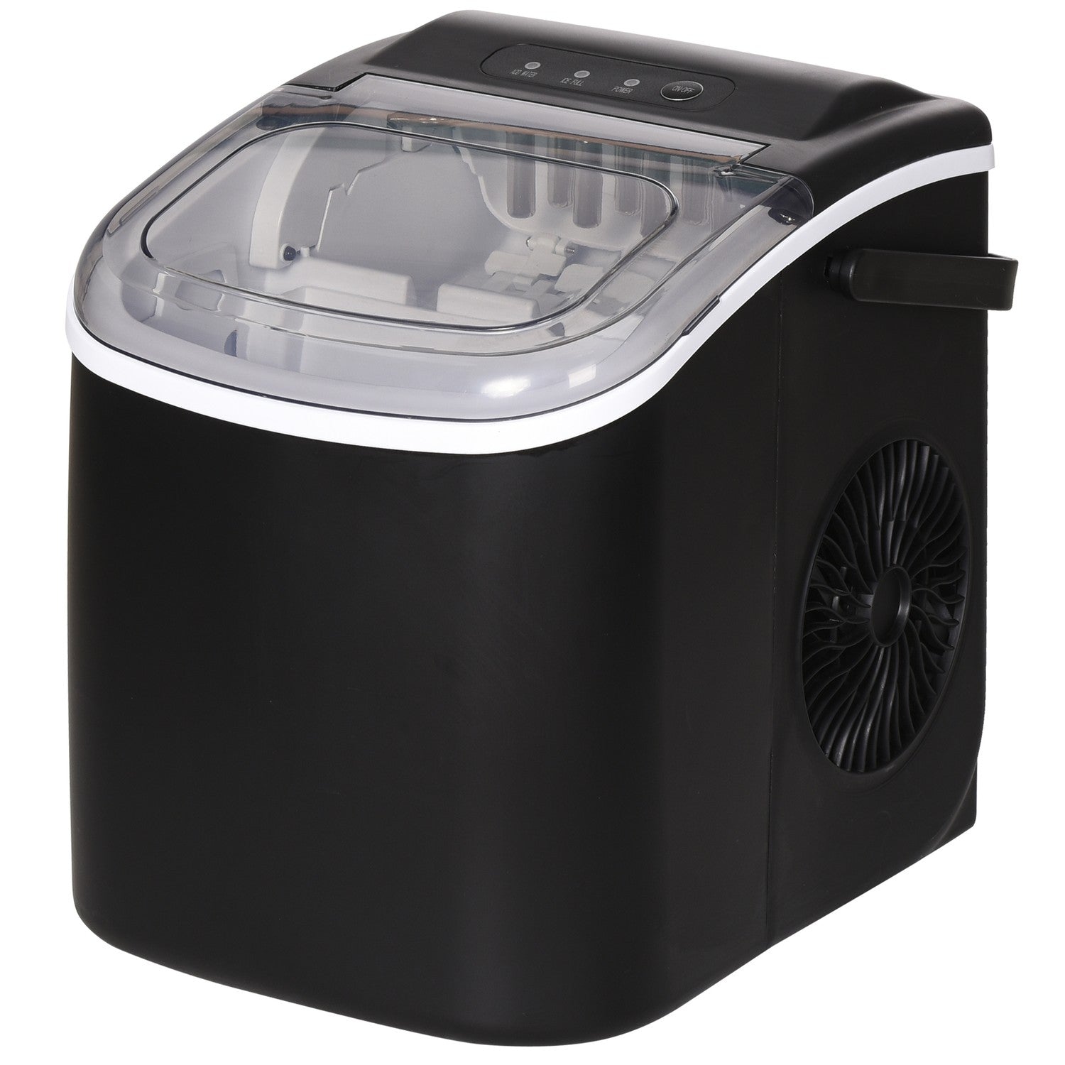 Ice Cube Maker, 9 kuber på 6-12 min, 12 kg/dag, svart