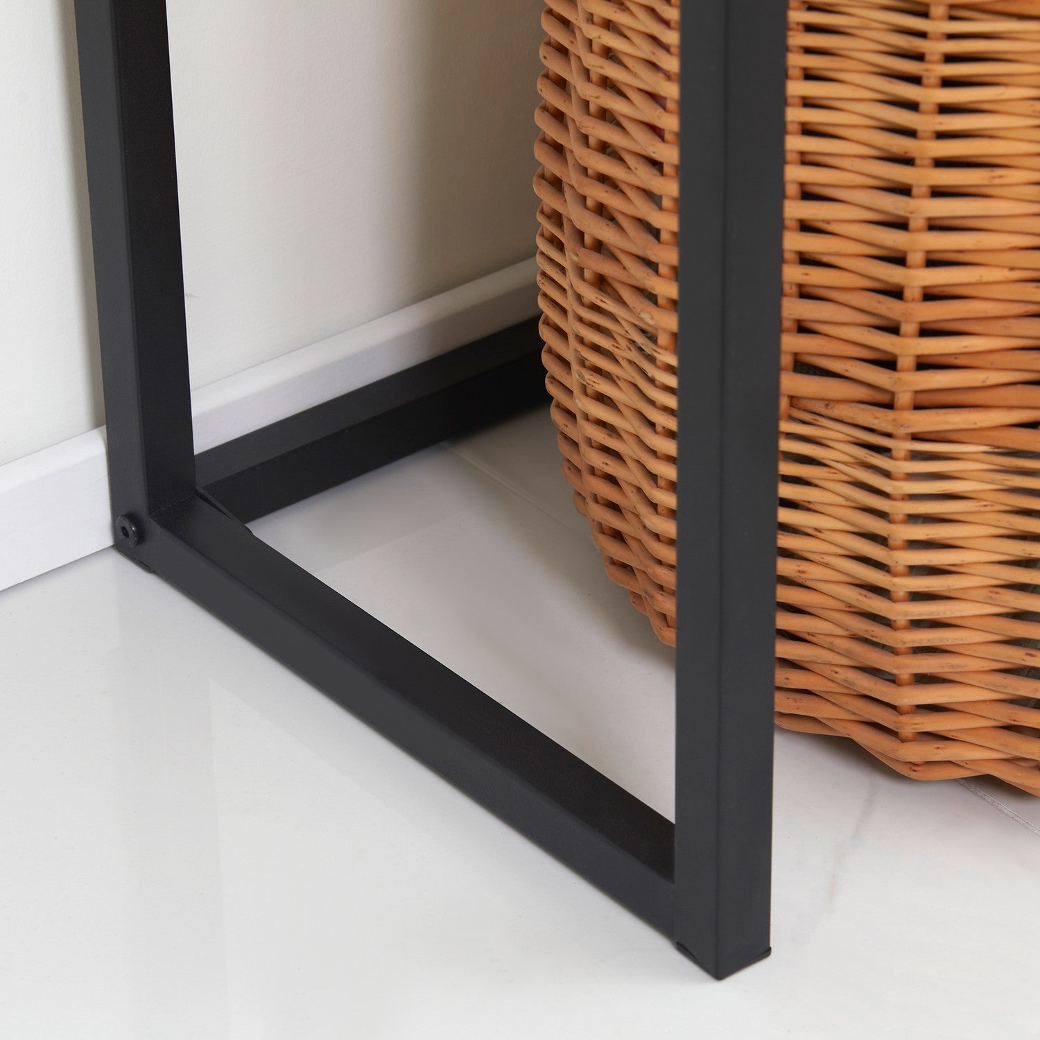 Industriell konsolbord med låda – Stål & Natur, 80x30x76 cm