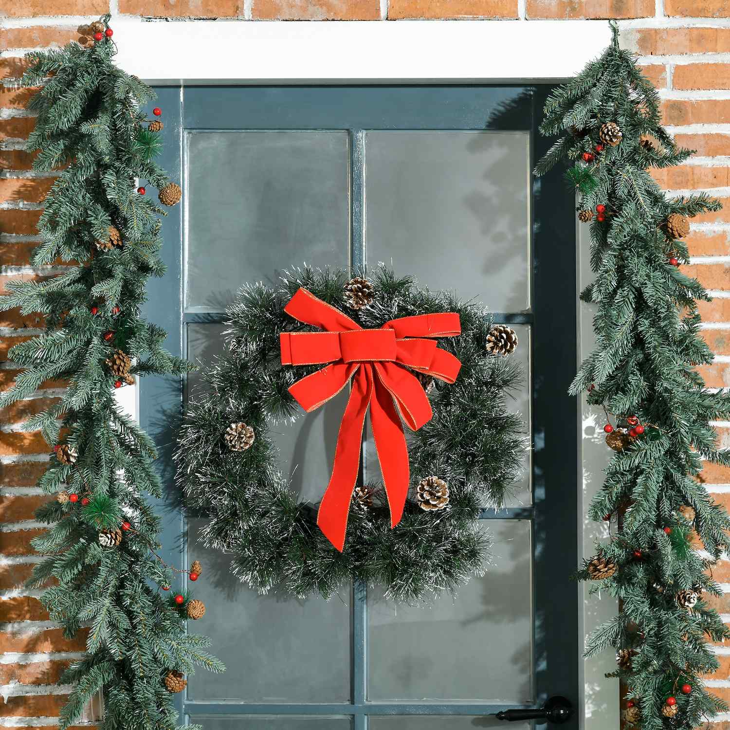Julgrankrans, 60cm, grön, hängande öljett
