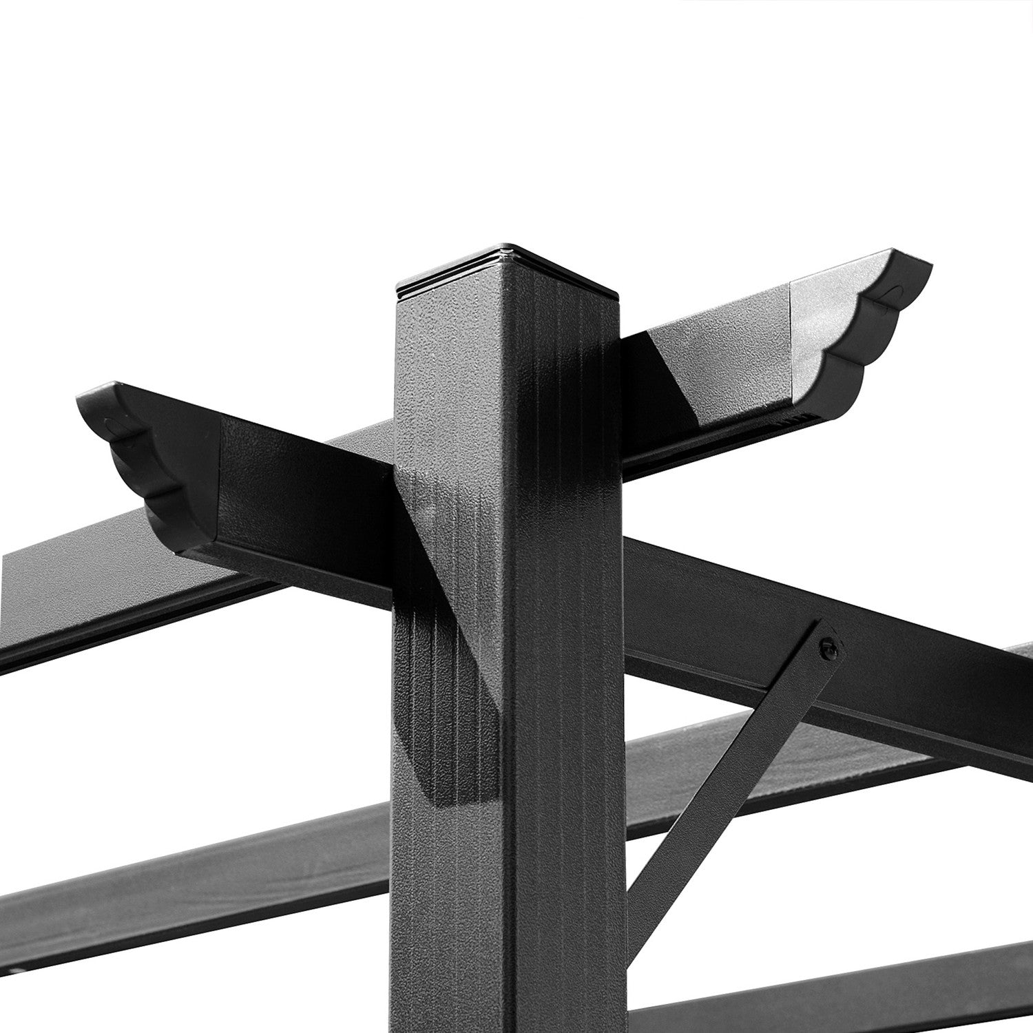 Justerbar Aluminium Pergola Gazebo, 3x4m, Grå/Brun