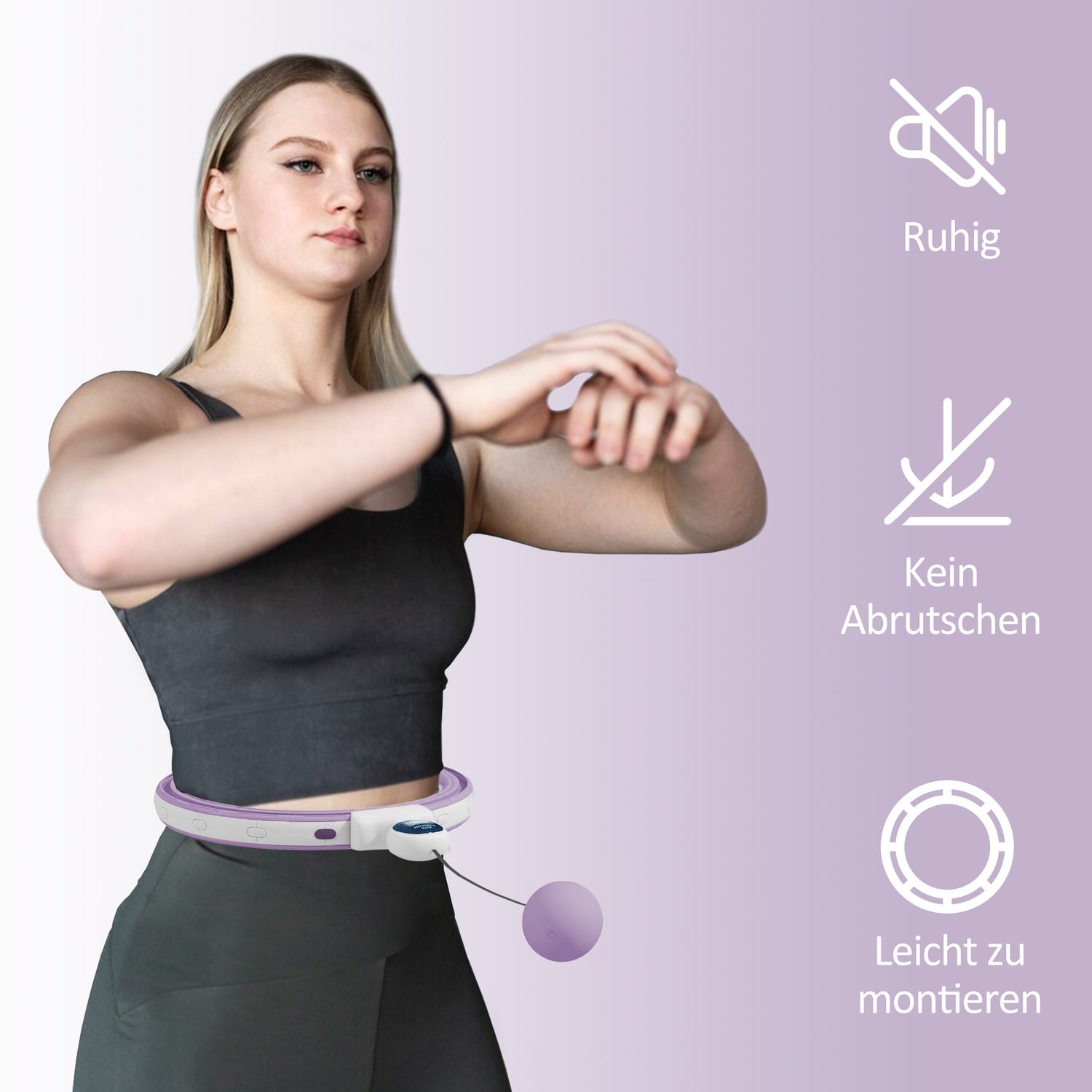 Justerbar Smart Hula Hoop med viktbollräknare för vuxna