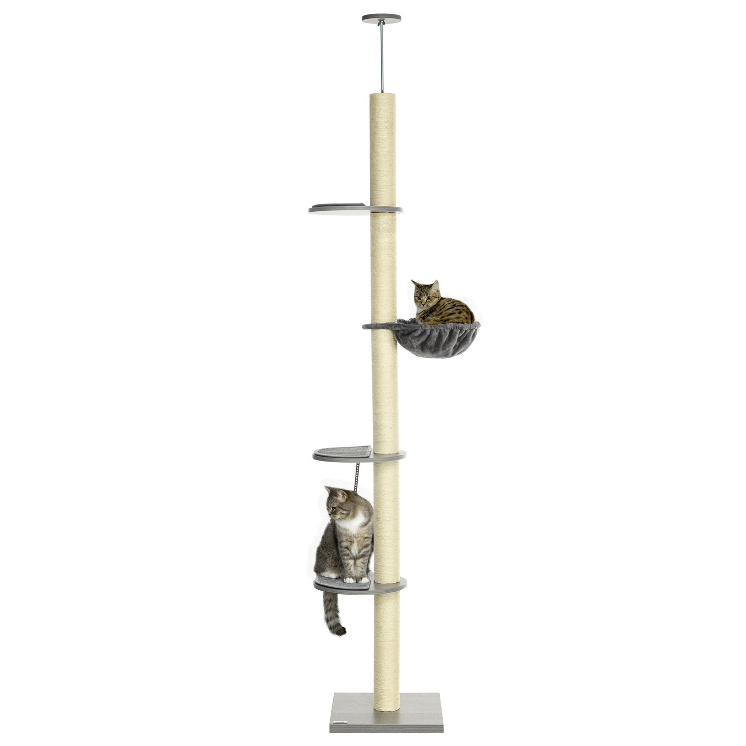 Justerbar takskrapstolpe, 230-250 cm, grå/kräm