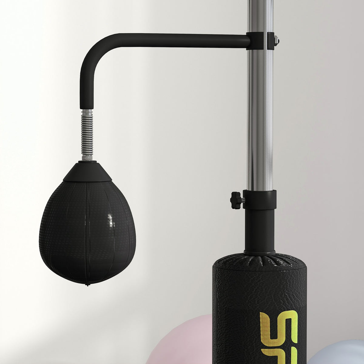 Justerbart boxningsställ med Speedballs, Kick Pad, Stål