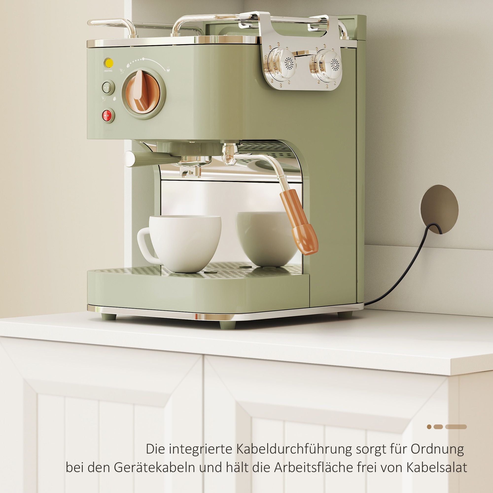 Justerbart köksskåp, MDF, akryldörrar, vit