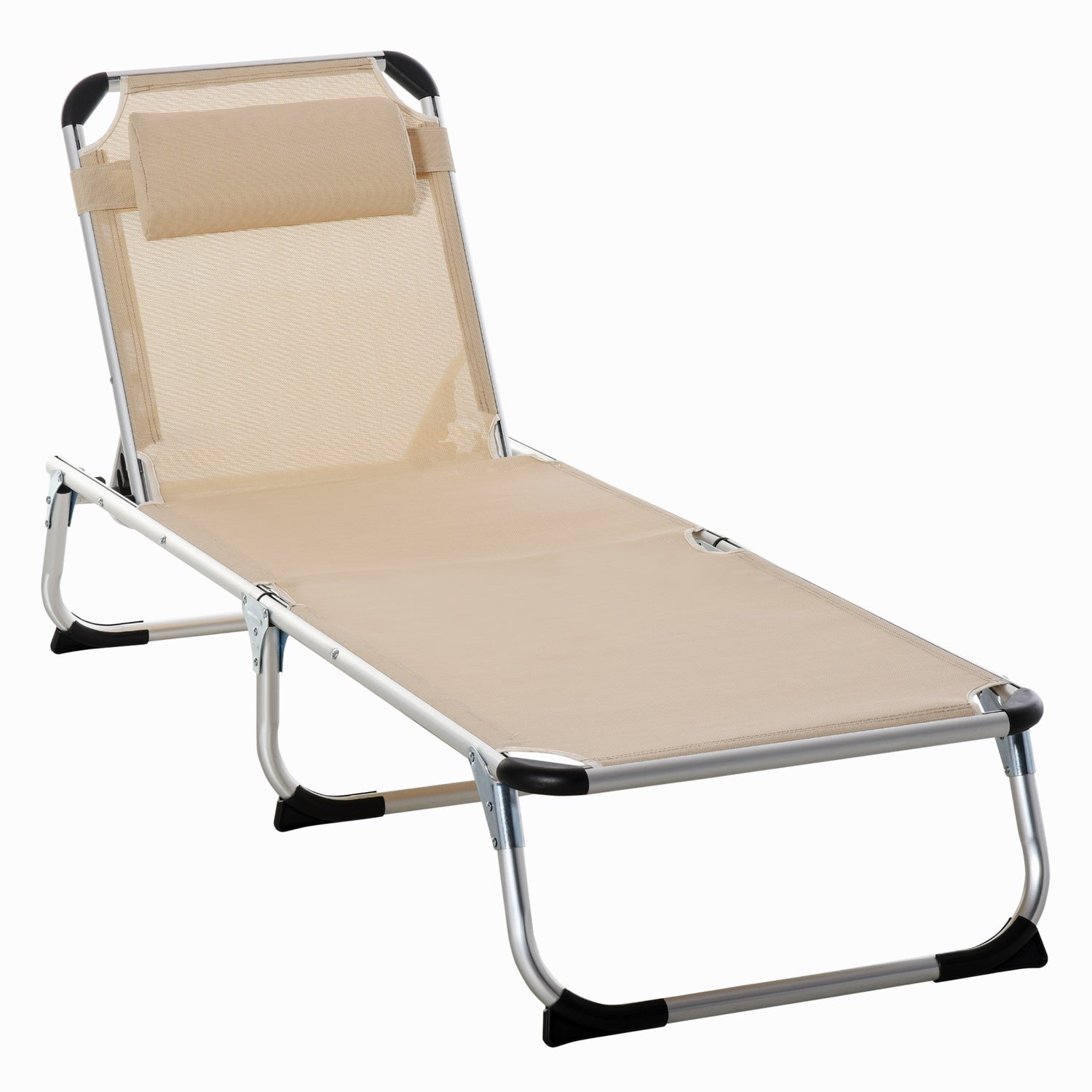 Justerbar trädgårdsstol, aluminium, ergonomiskt mesh