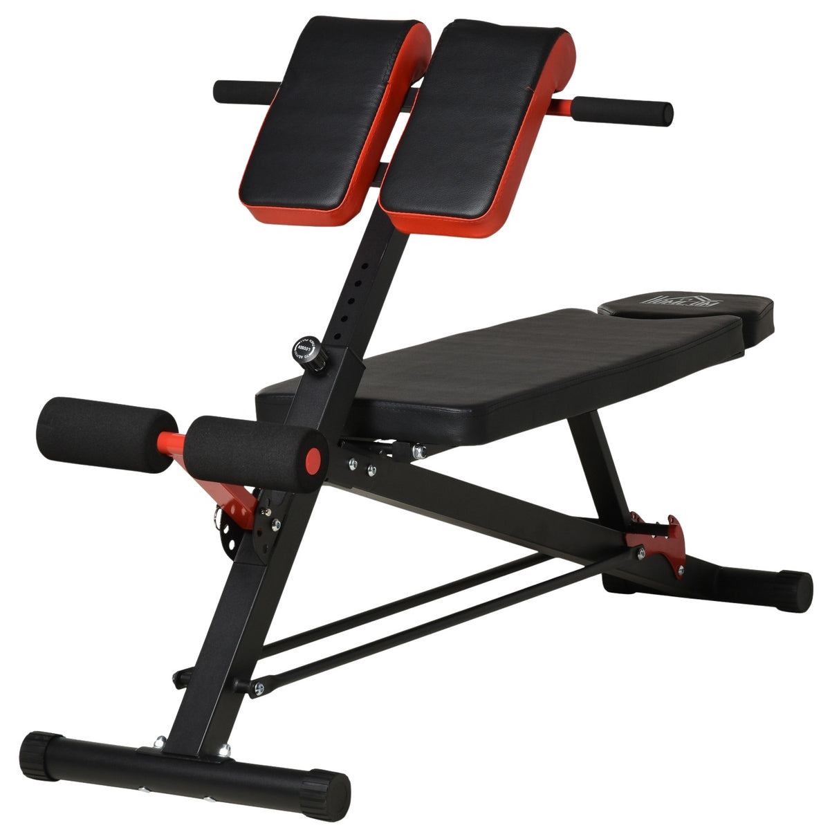 Panca fitness regolabile multipeso, nera, inclinazione e addominali