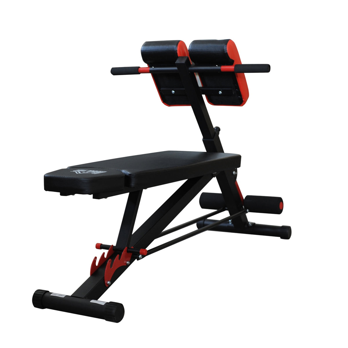 Panca fitness regolabile multipeso, nera, inclinazione e addominali