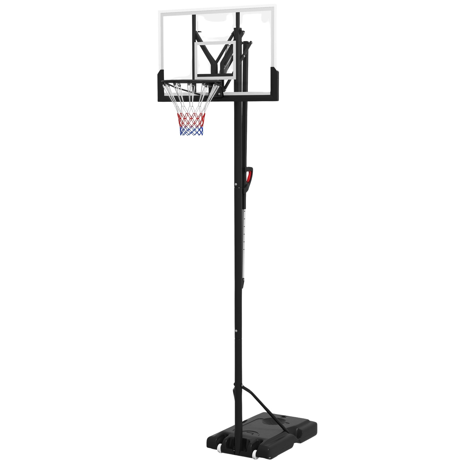Justerbar utomhusbasketbåge med stativ och hjul