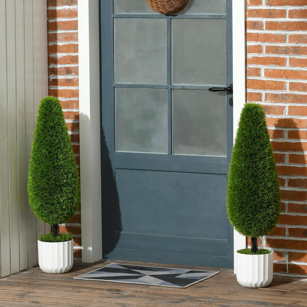 Künstliche Zypressen mit Moos – 2er-Set, 90 cm