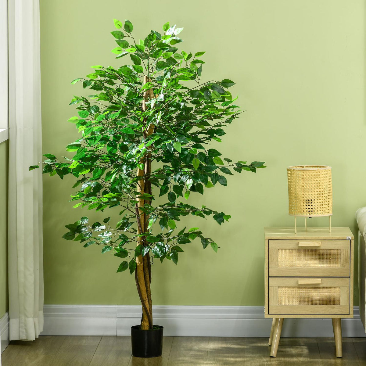 Ficus artificiel 150 cm avec pot – plante en pot réaliste