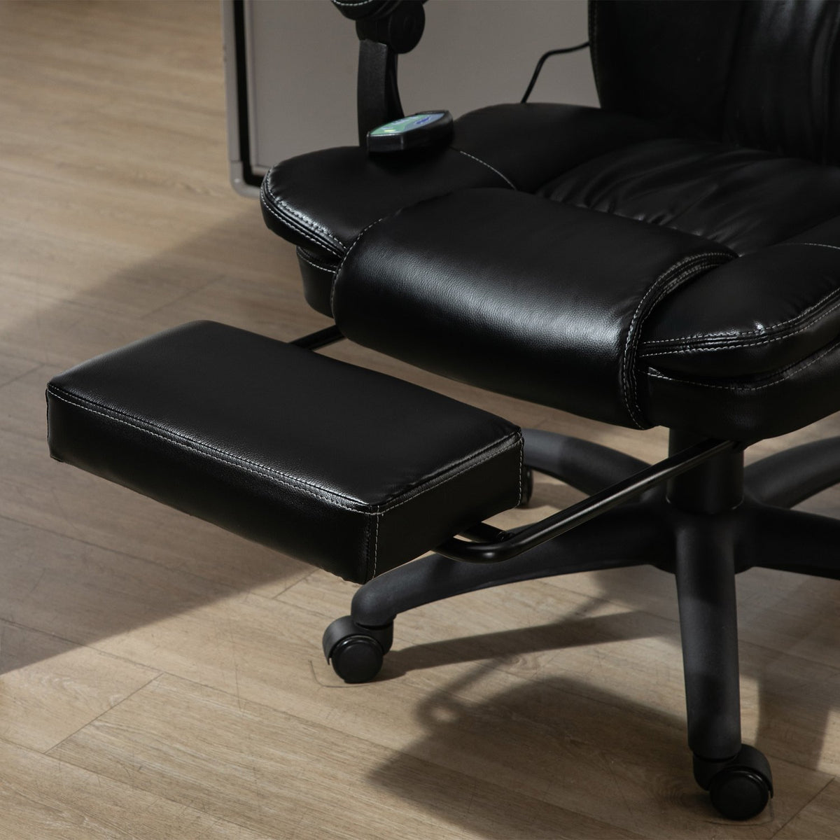 Kontorsstol med fotstöd och massage, justerbar höjd