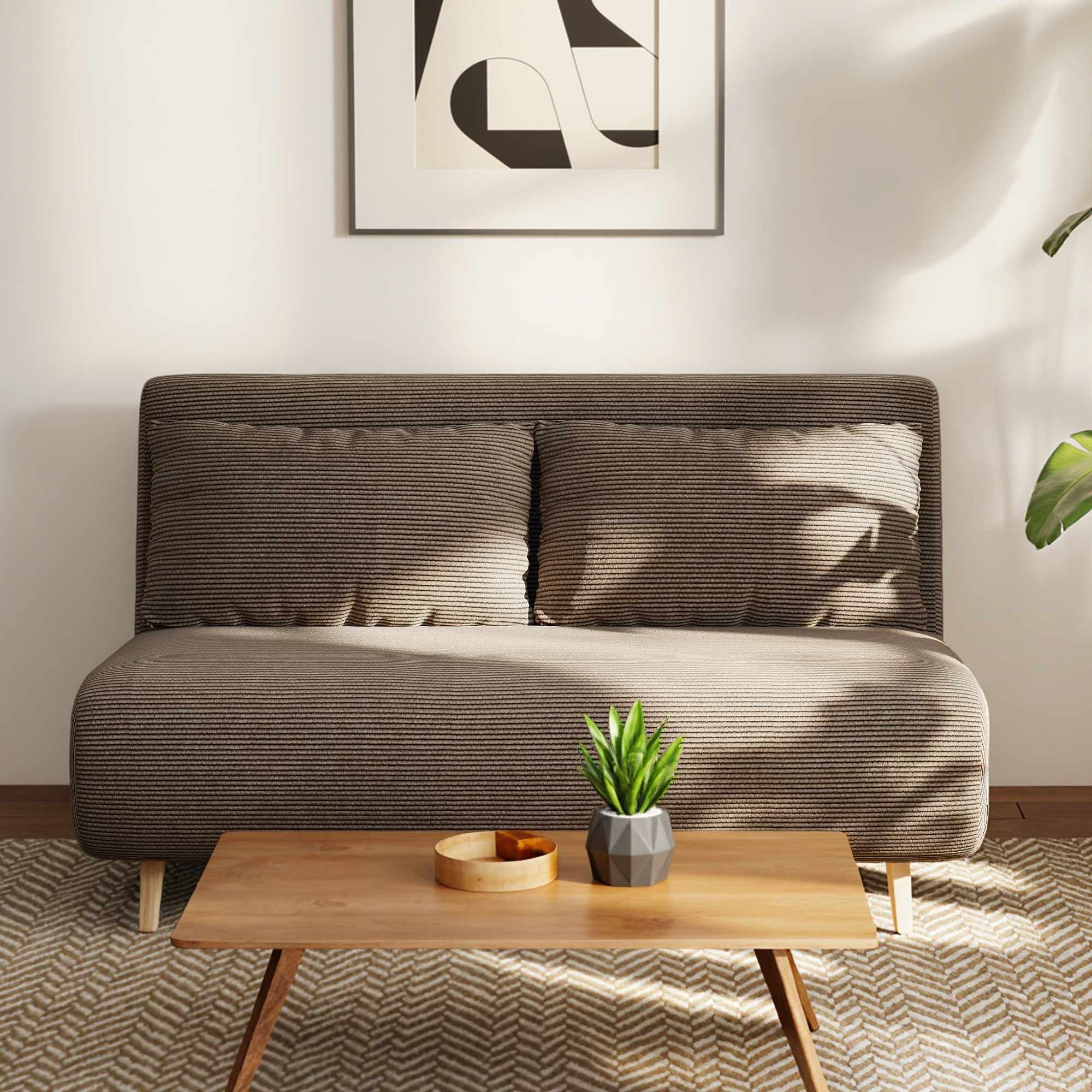 Konvertibel bäddsoffa, justerbart ryggstöd, manchester, 120 kg kapacitet