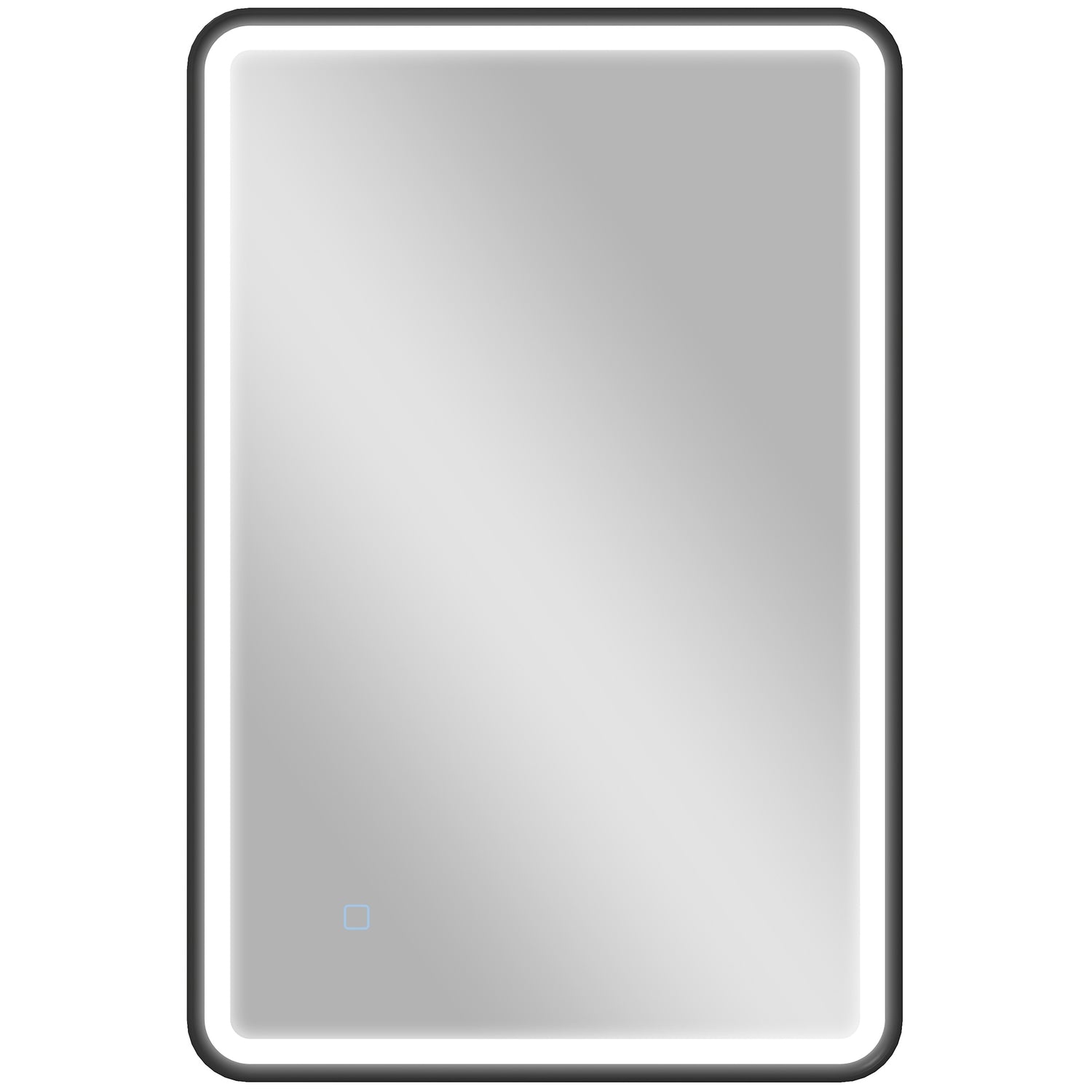 LED-badrumsspegel, 90x60 cm, dimbar, 3 färger, svart