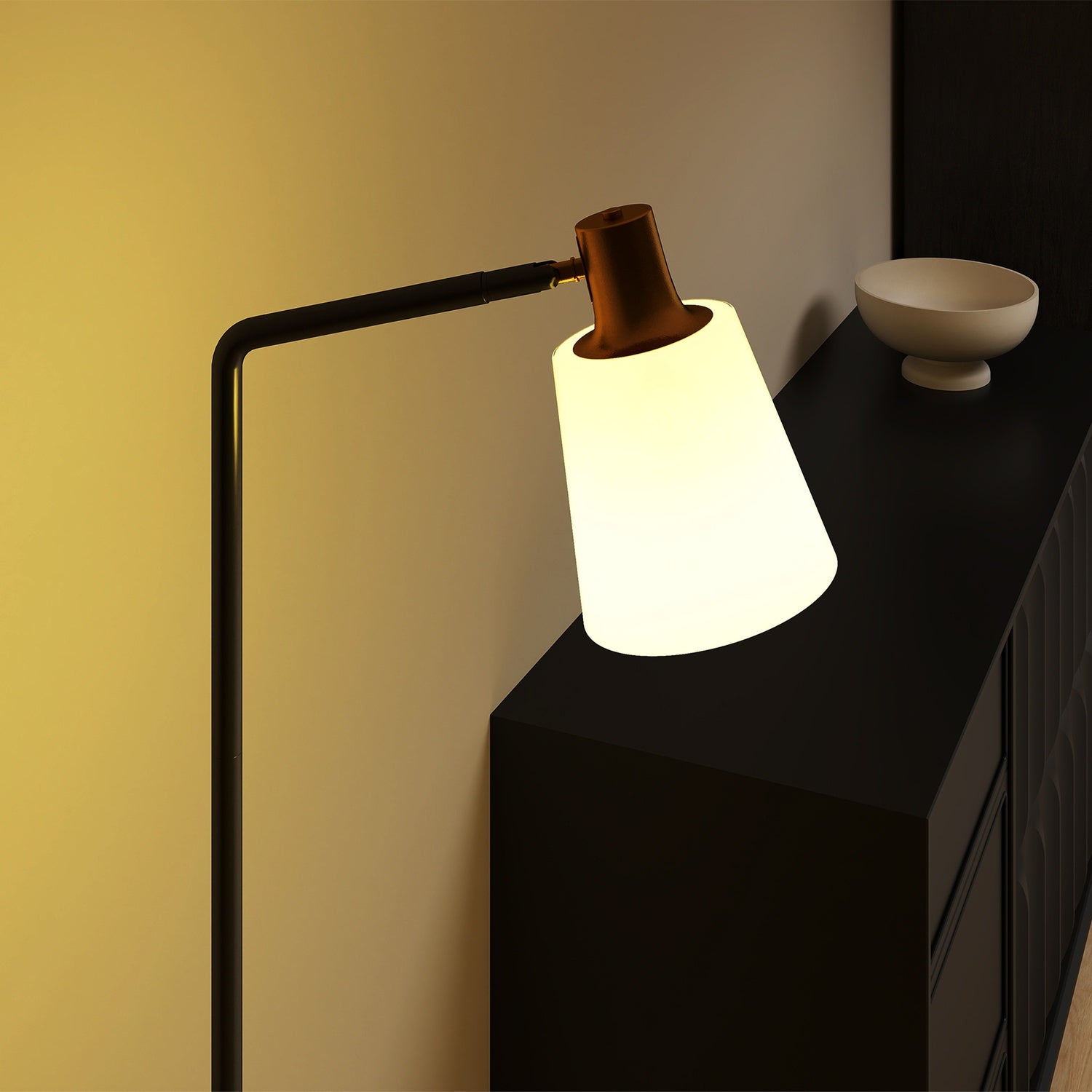 LED-golvlampa, justerbart huvud, 3 färgtemperaturer