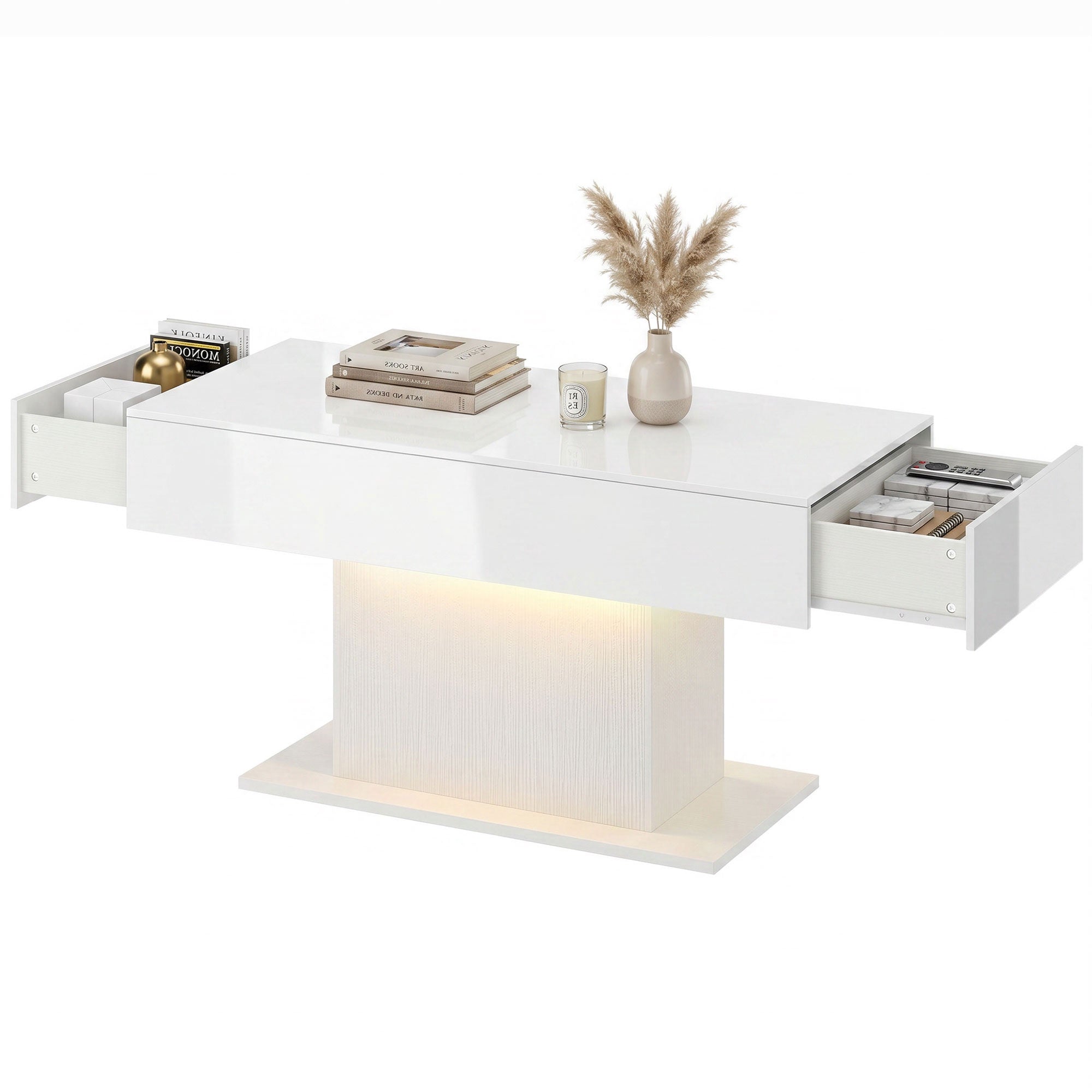 LED-soffbord, RGB, högblankt vitt, 2 lådor
