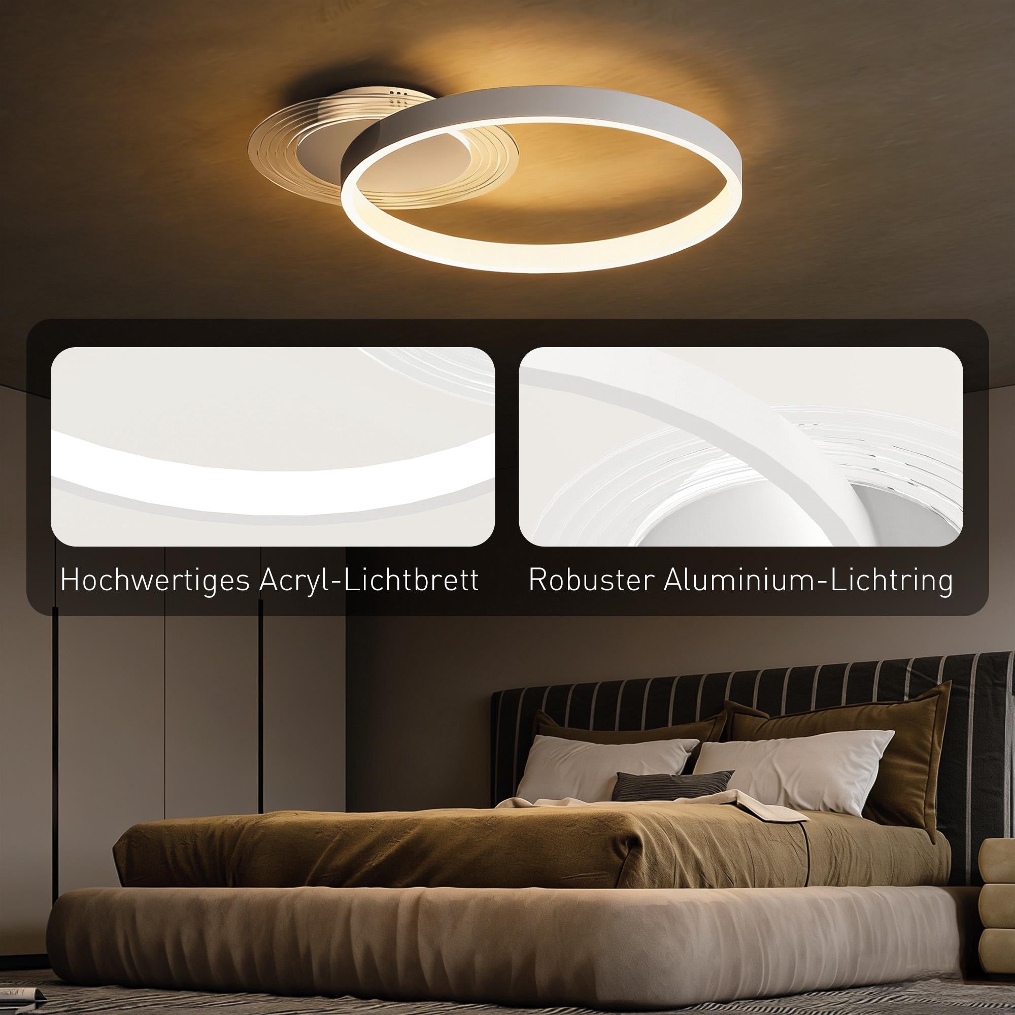 LED-taklampa, justerbar färgtemperatur, 30W, vit