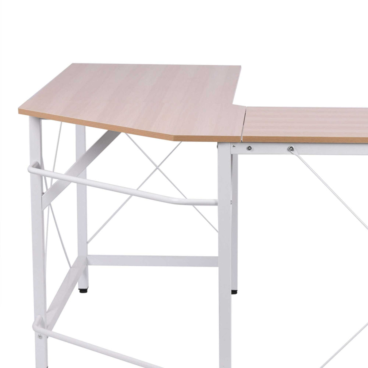 Scrivania angolare a L, legno MDF, 150x150x76 cm