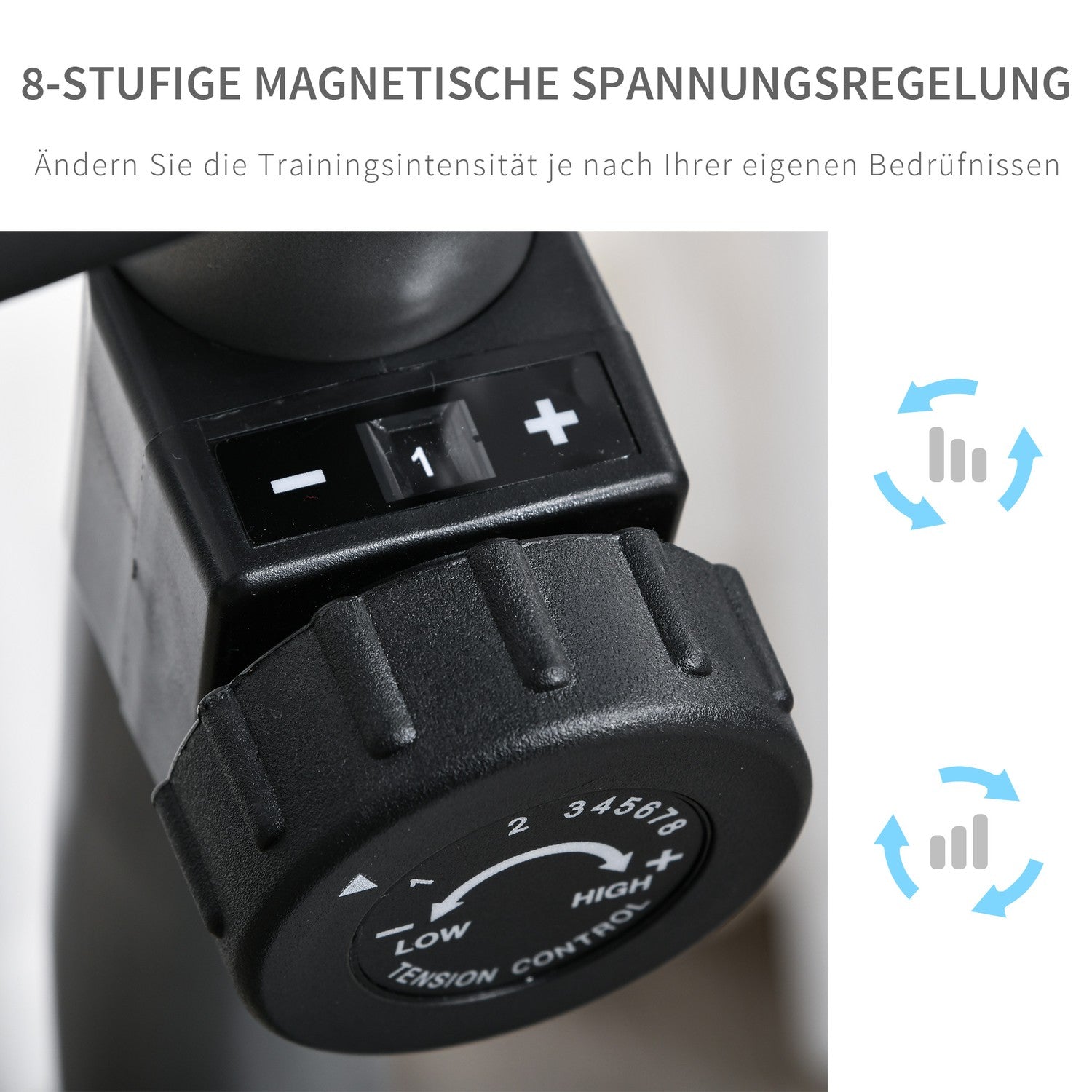 Liggande motionscykel, LCD-skärm, 8 motståndsnivåer