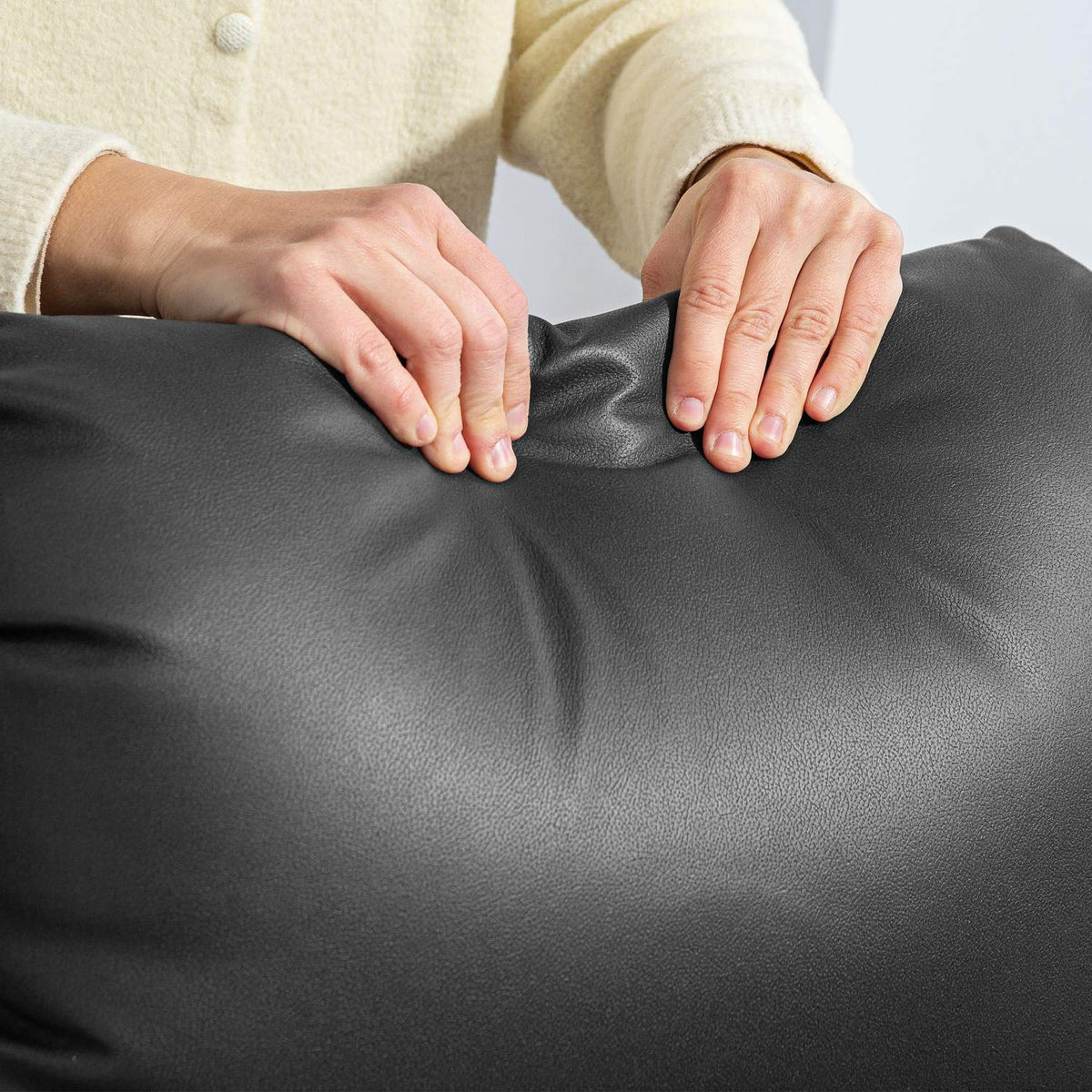 Transat avec massage, télécommande et porte-gobelet - noir