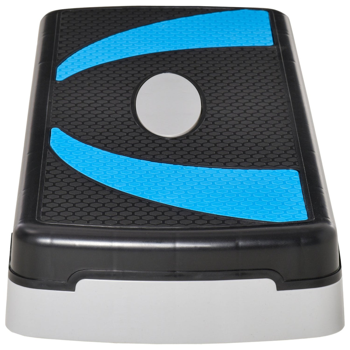 Step aerobica azzurro, altezza regolabile, capacità 150 kg