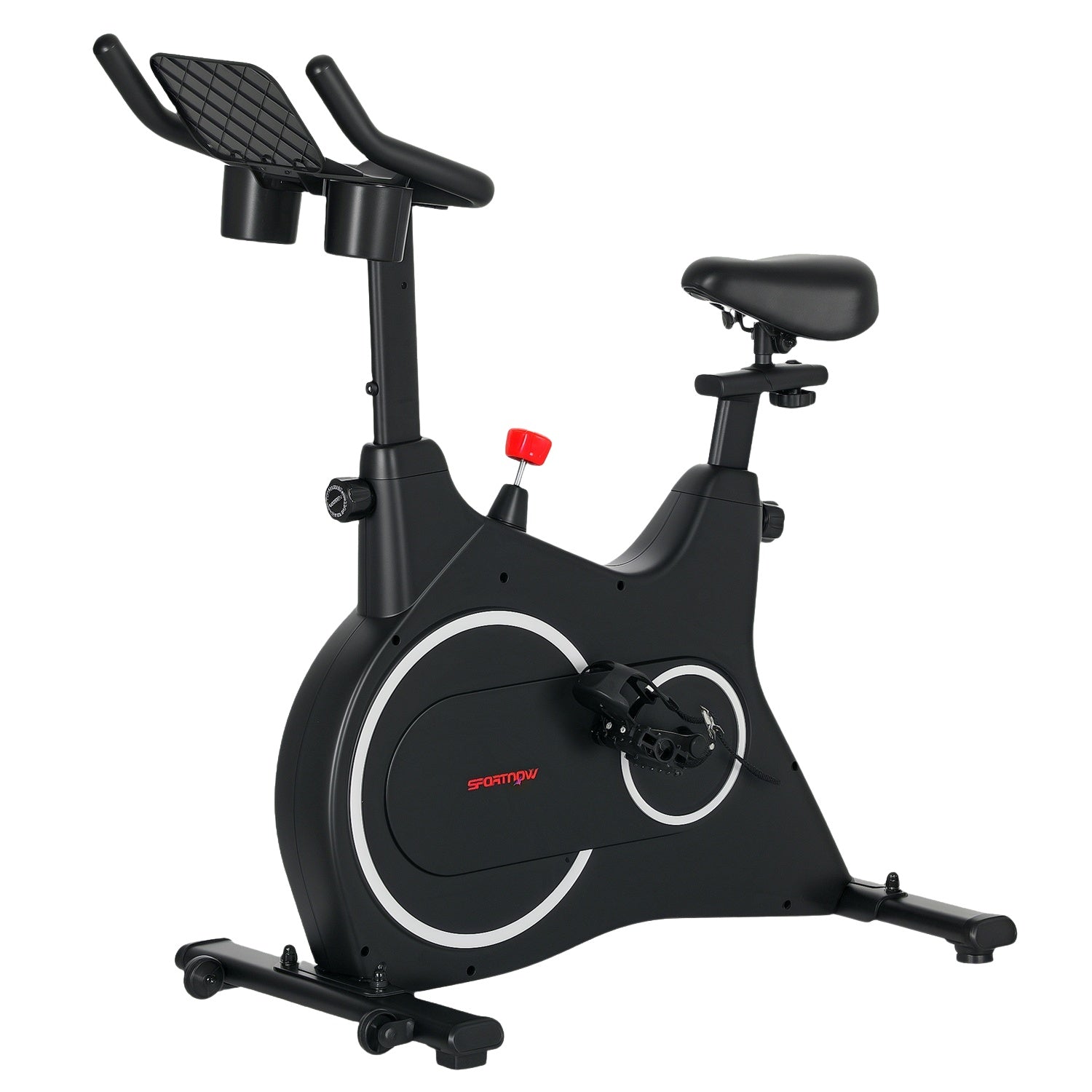 Magnetiskt motstånd liggande motionscykel med LCD och hållare