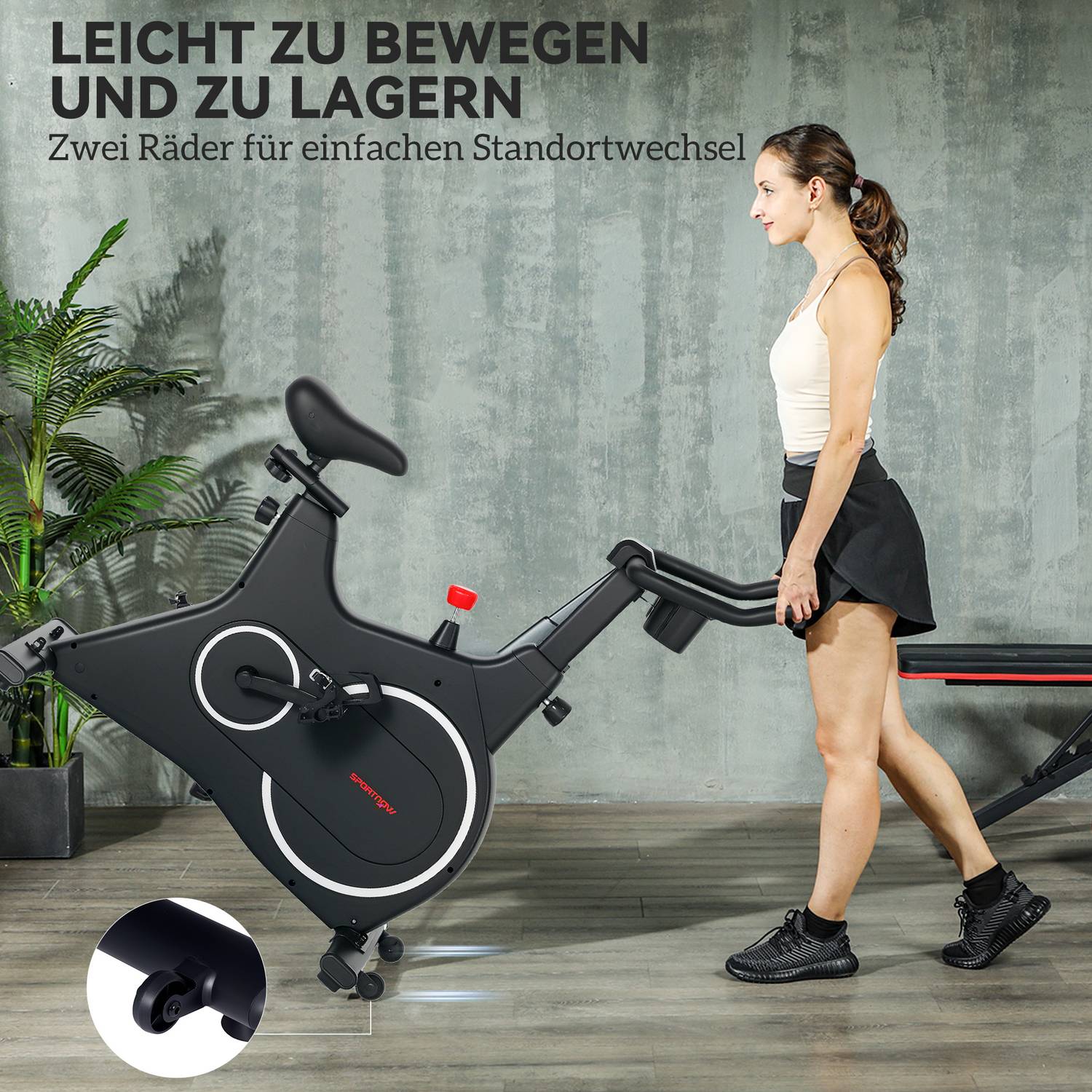 Magnetiskt motstånd liggande motionscykel med LCD och hållare