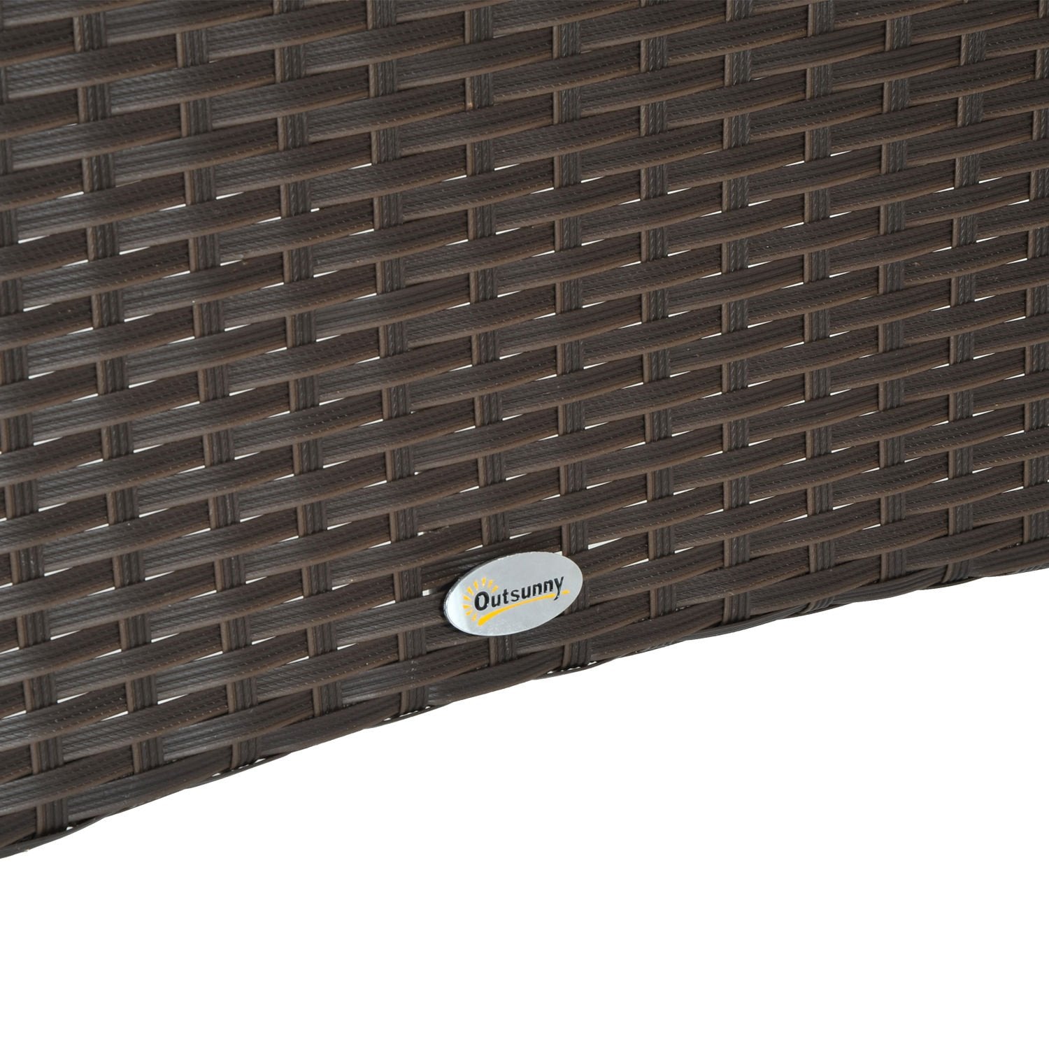 Matbord utomhus – Glas & Polyrattan, Brun & Svart, 150x85cm