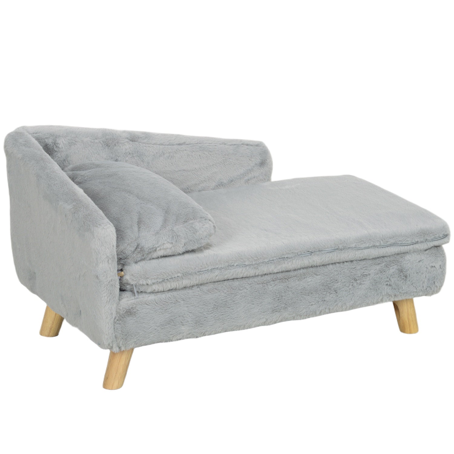 Medium hundsoffa med tvättbar kudde, förhöjd design