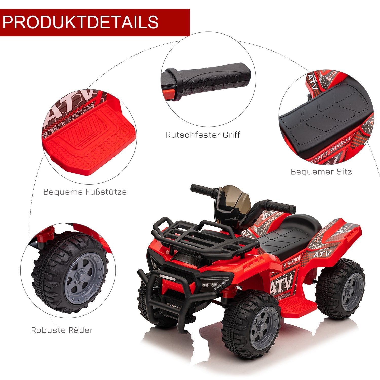 Mini Elektrisk Quad för småbarn 18-36 månader – Rosa