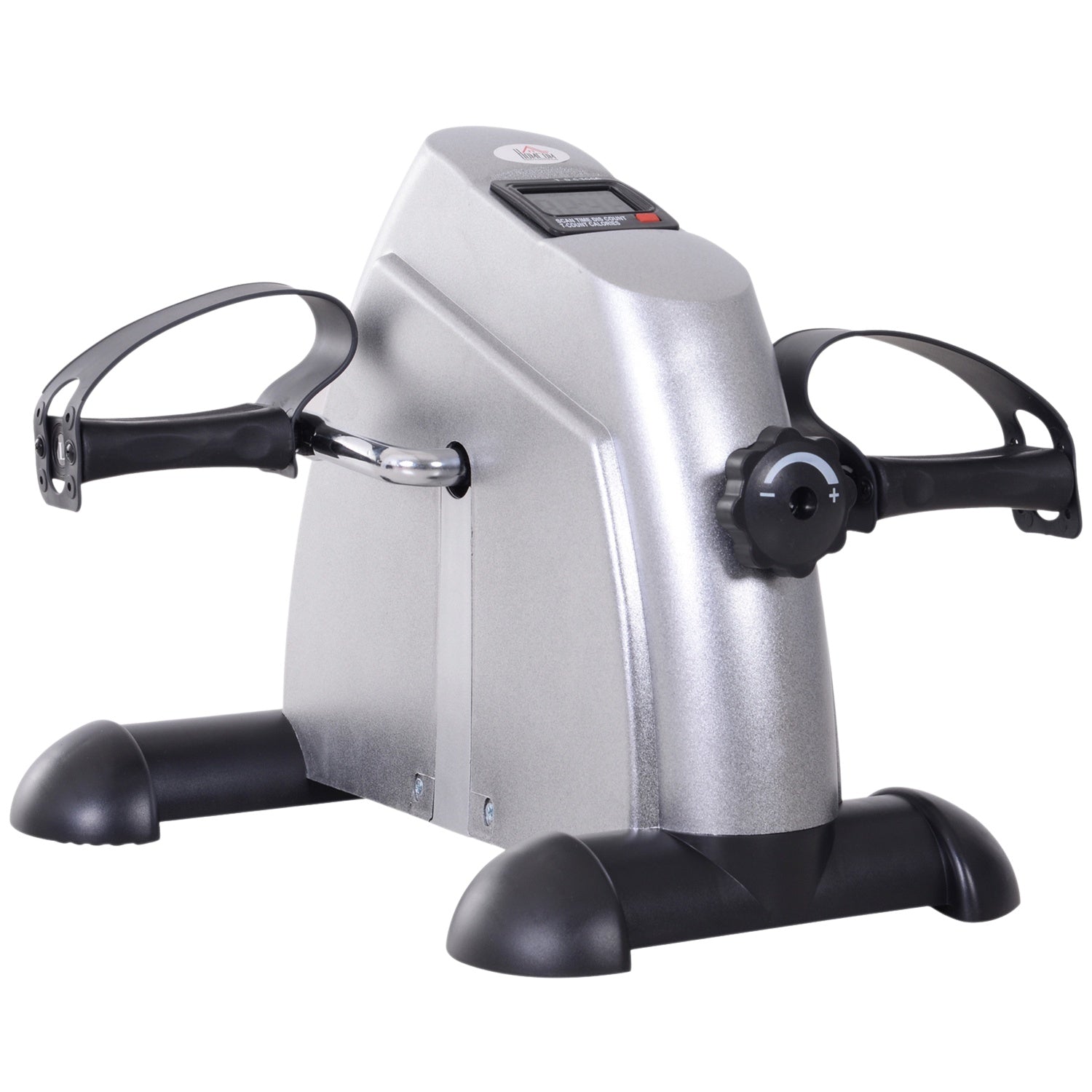 Mini motionscykel med LCD Display, Silver, 35x40x31 cm